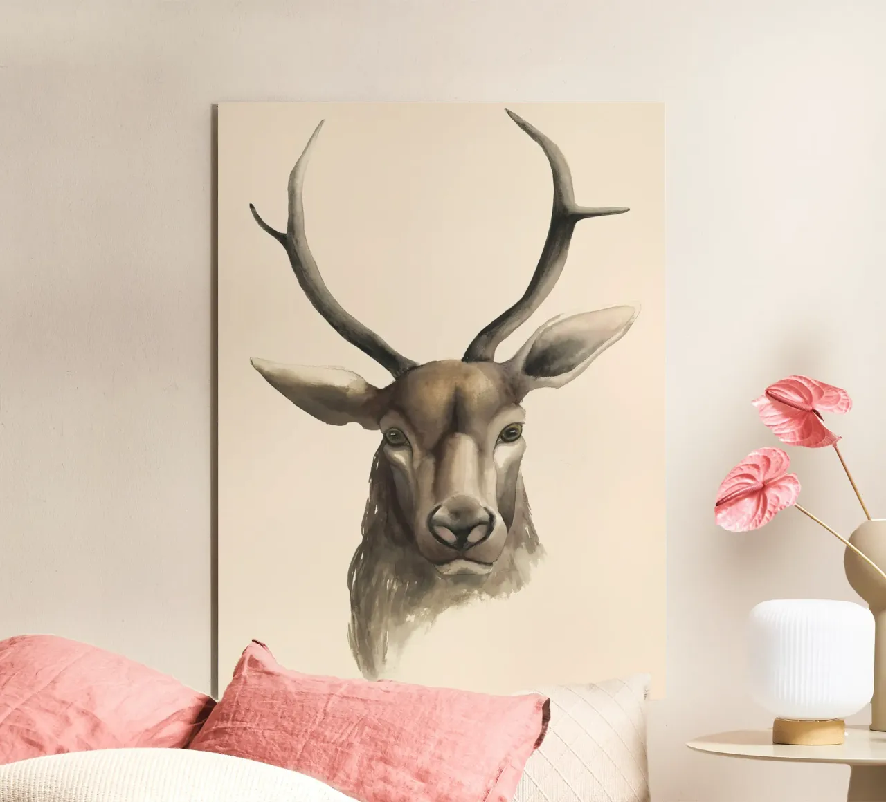 Deer study print forex plate by medineprint