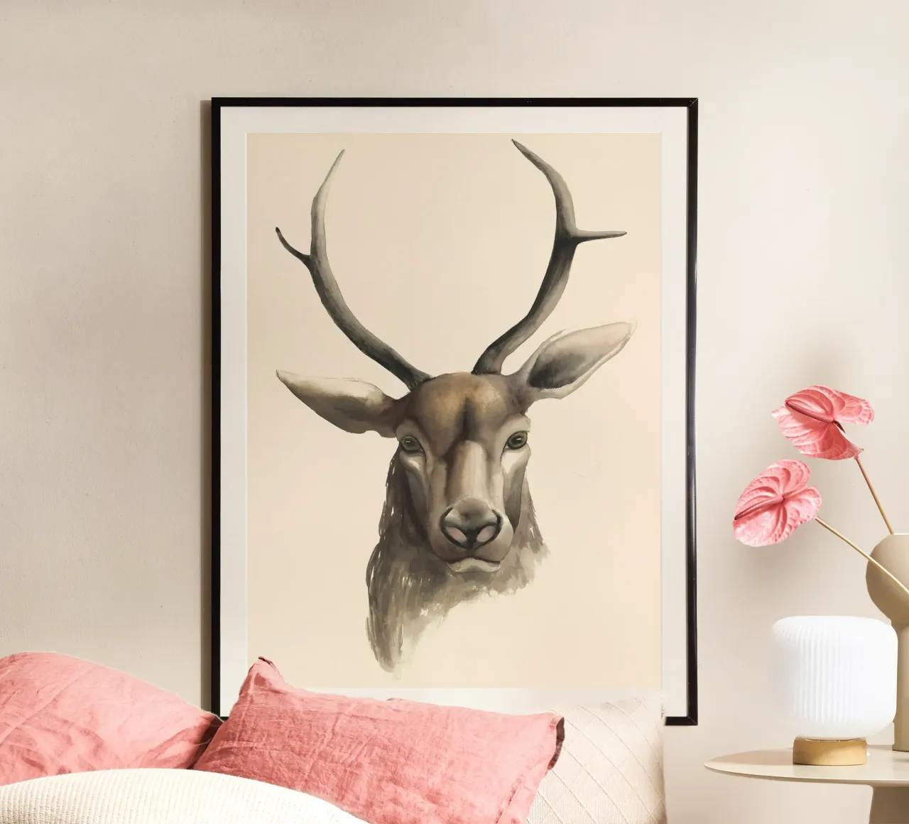 Deer study print poster by medineprint