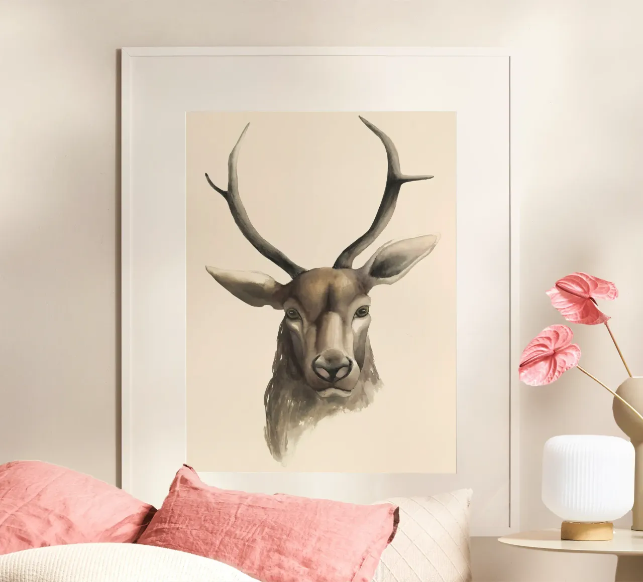 Deer study print poster by medineprint