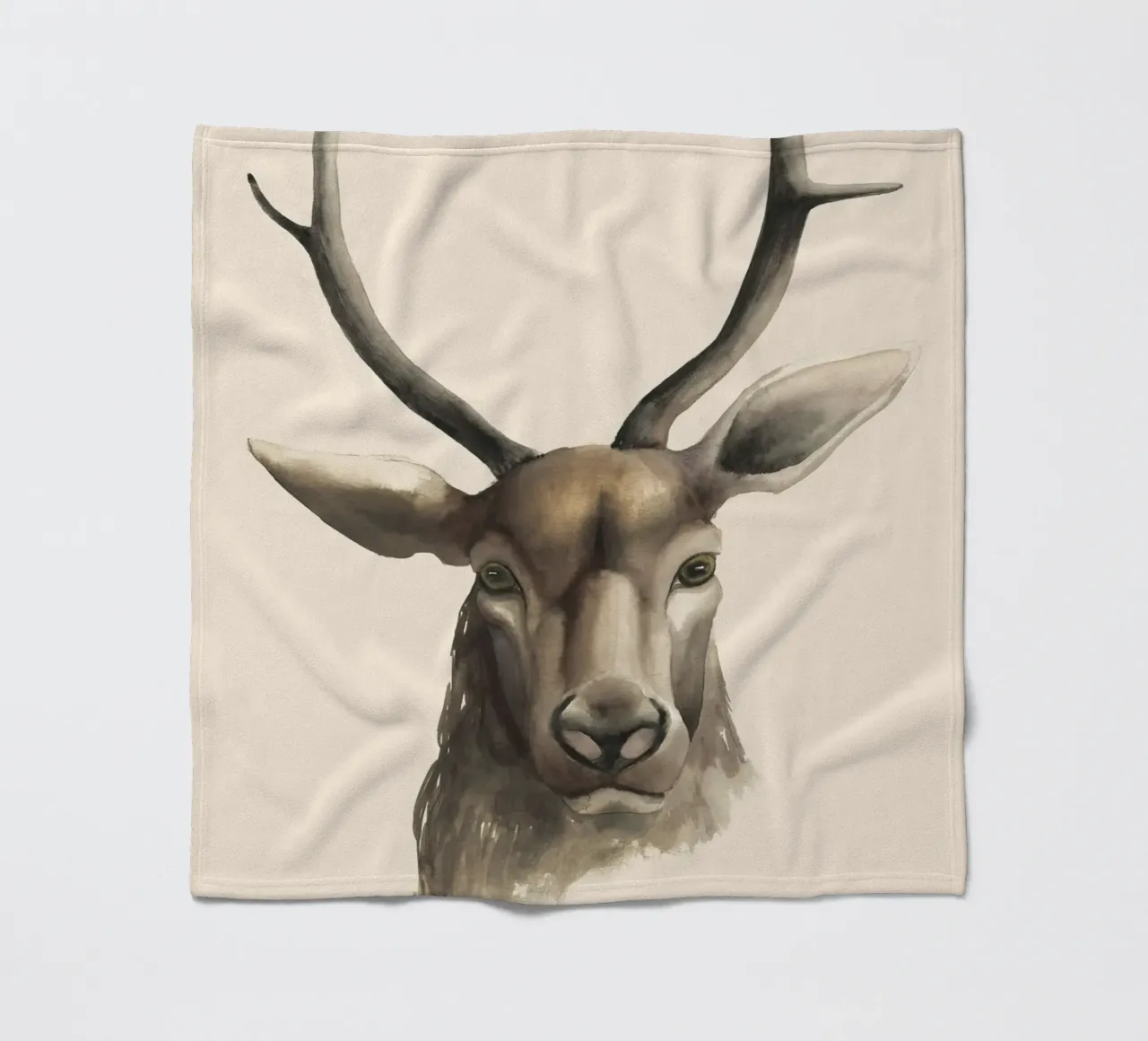 Rotwild Studie drucken Fleecedecke von medineprint