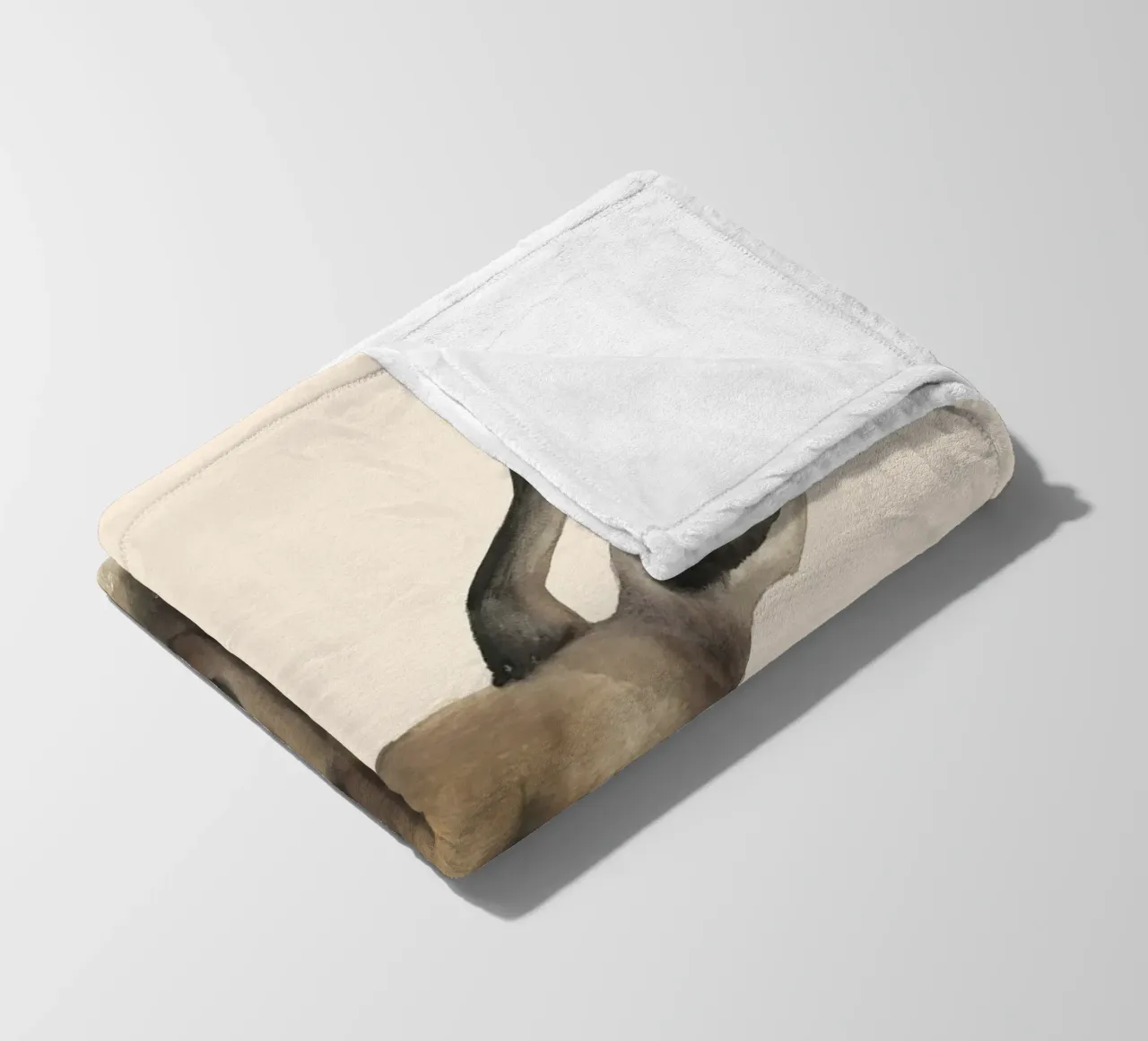 Rotwild Studie drucken Fleecedecke von medineprint