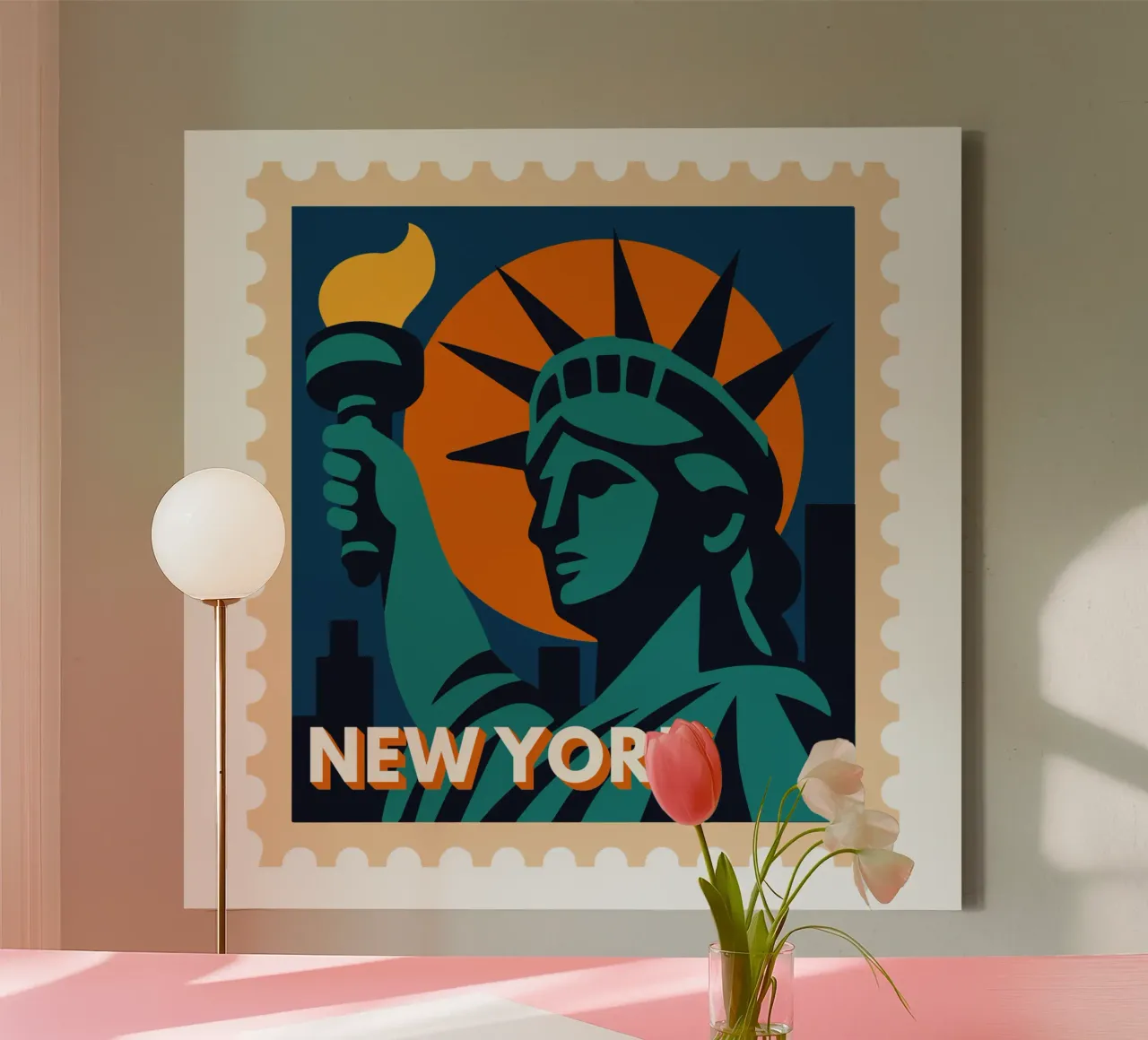 New York – Liberty in Colour & Form tela con Cornice a cassetta da studiovinja
