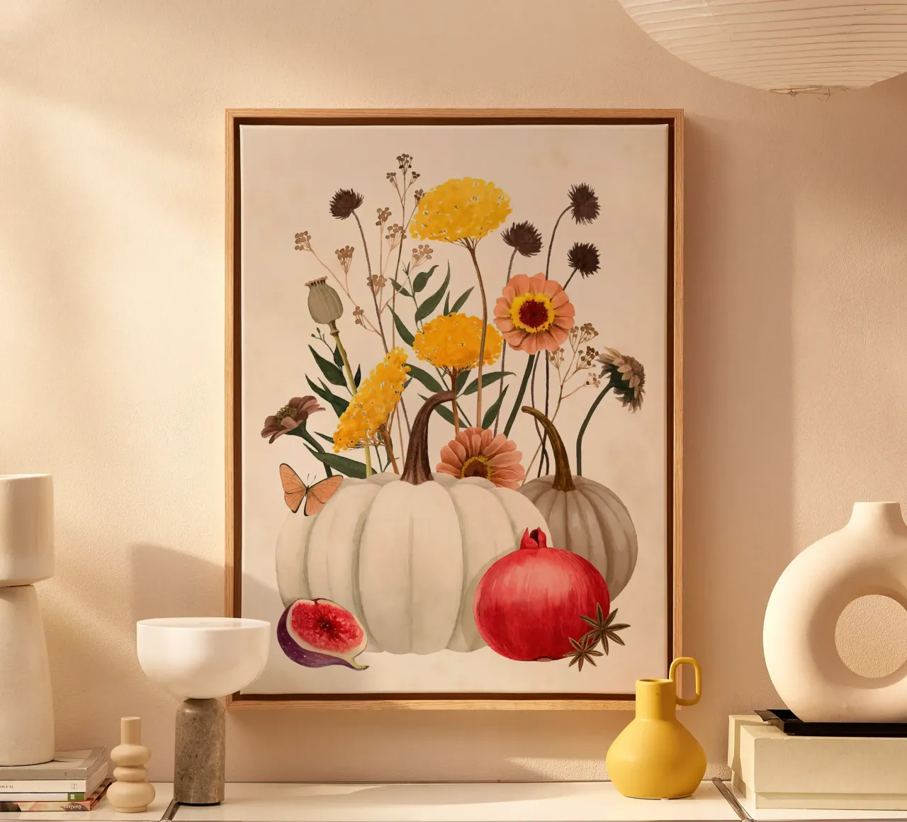 Botaniche d'autunno II tela con Cornice a cassetta da medineprint