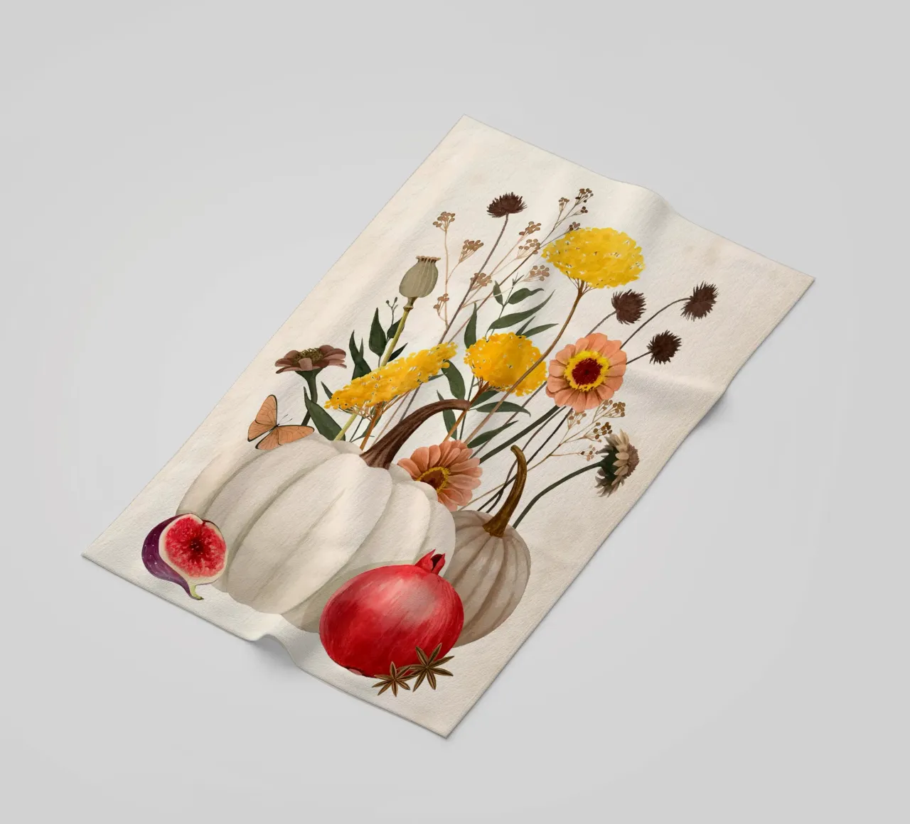 Botaniche d'autunno II telo mare da medineprint