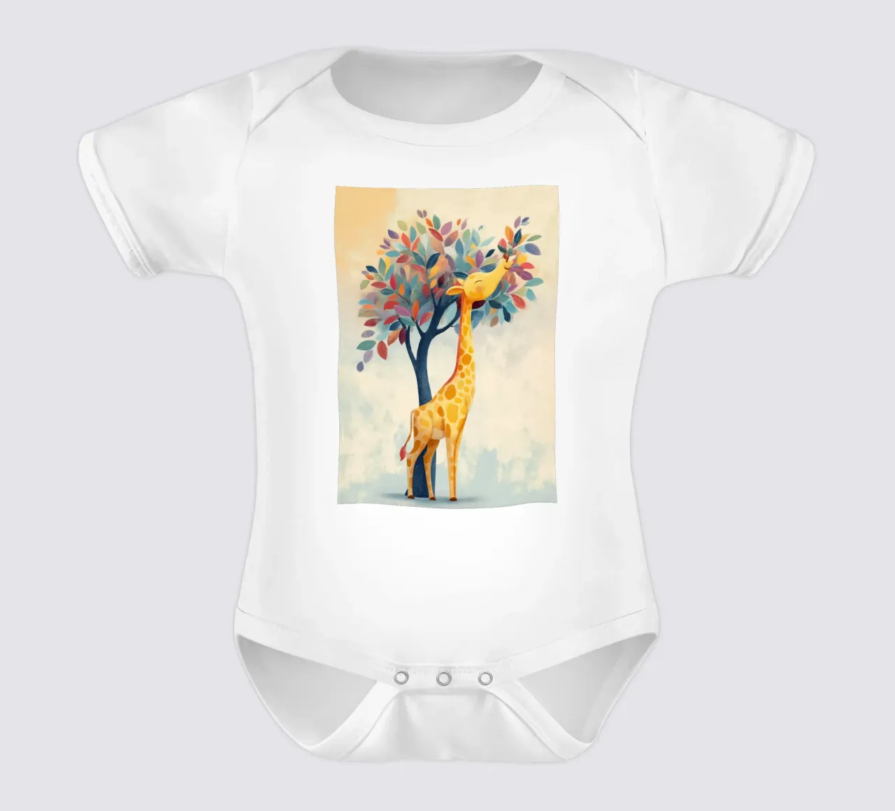 Rainbow Giraffe body neonato maniche corte da Kiara