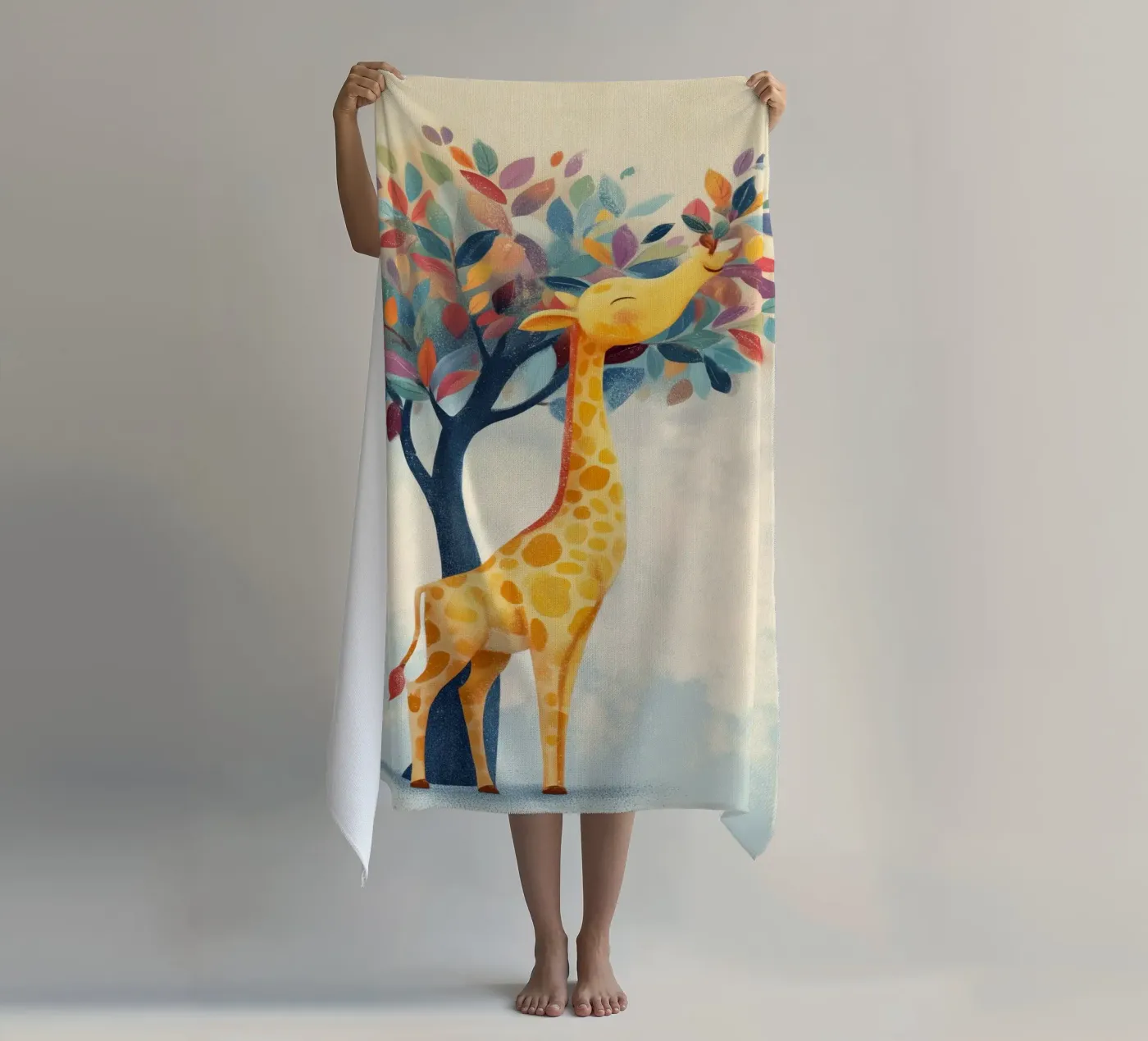 Rainbow Giraffe telo mare da Kiara