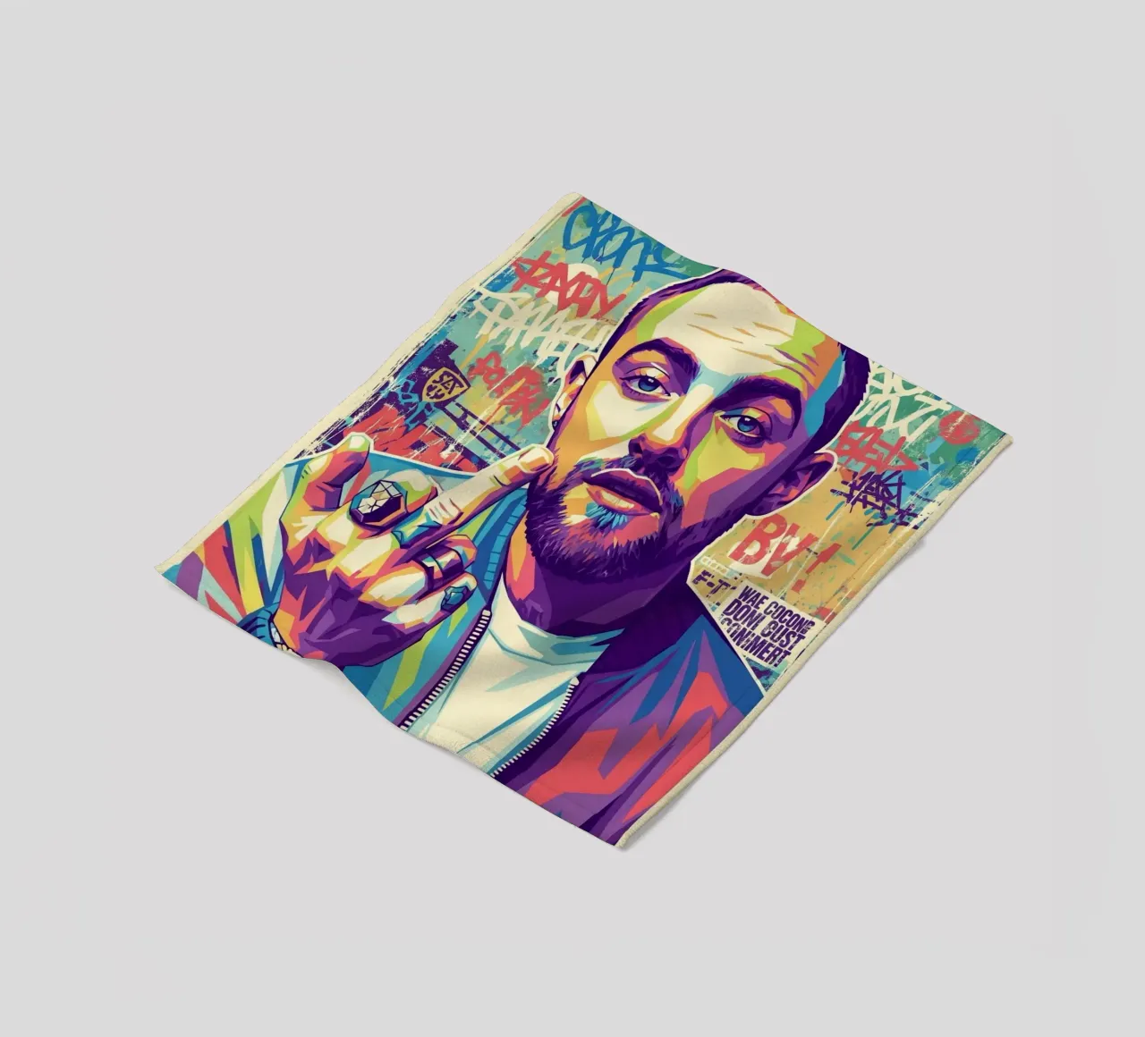 Mac Miller dedo corazón manta de franela de Hantamrata