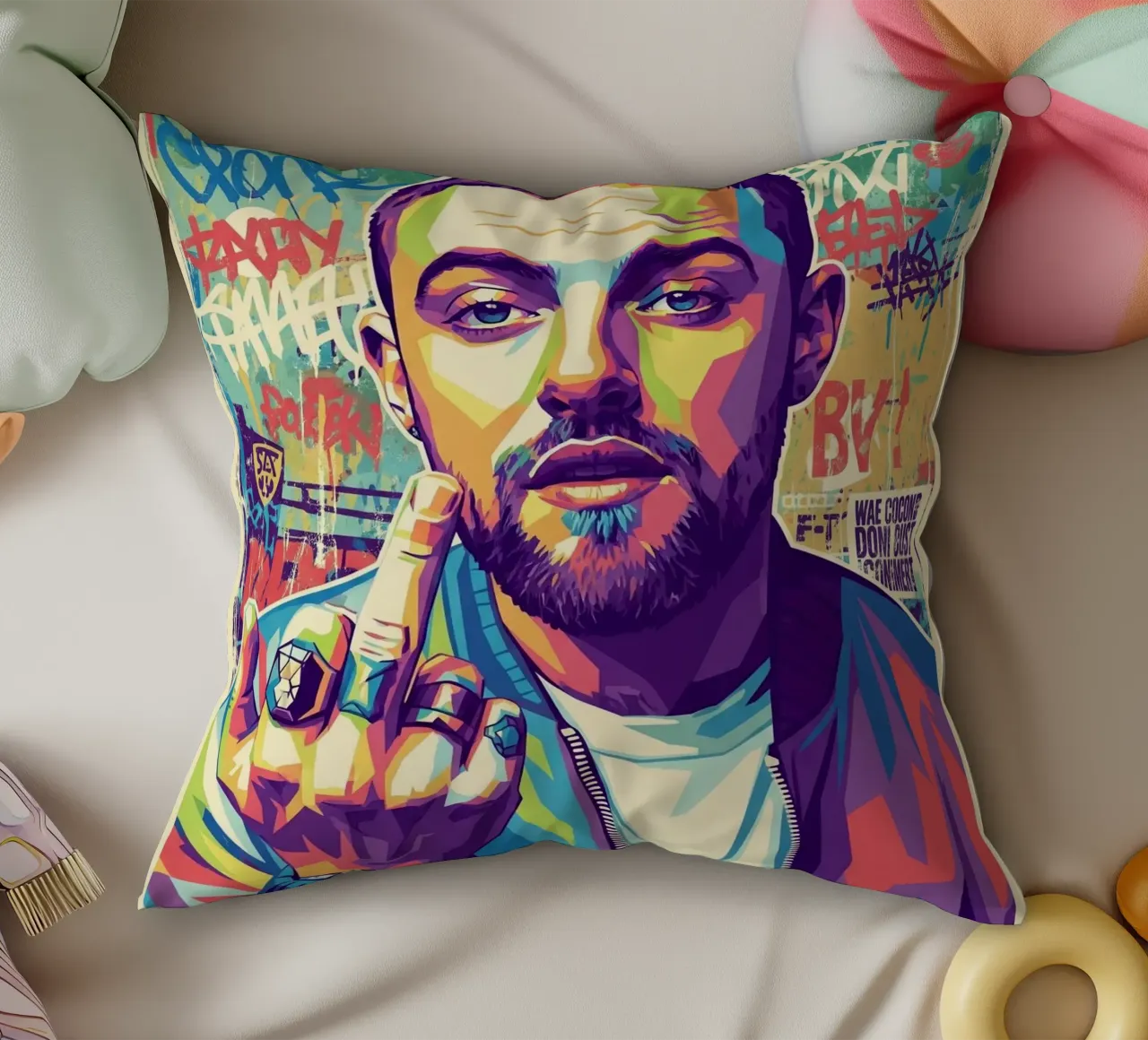 Mac Miller dito medio cuscino da Hantamrata