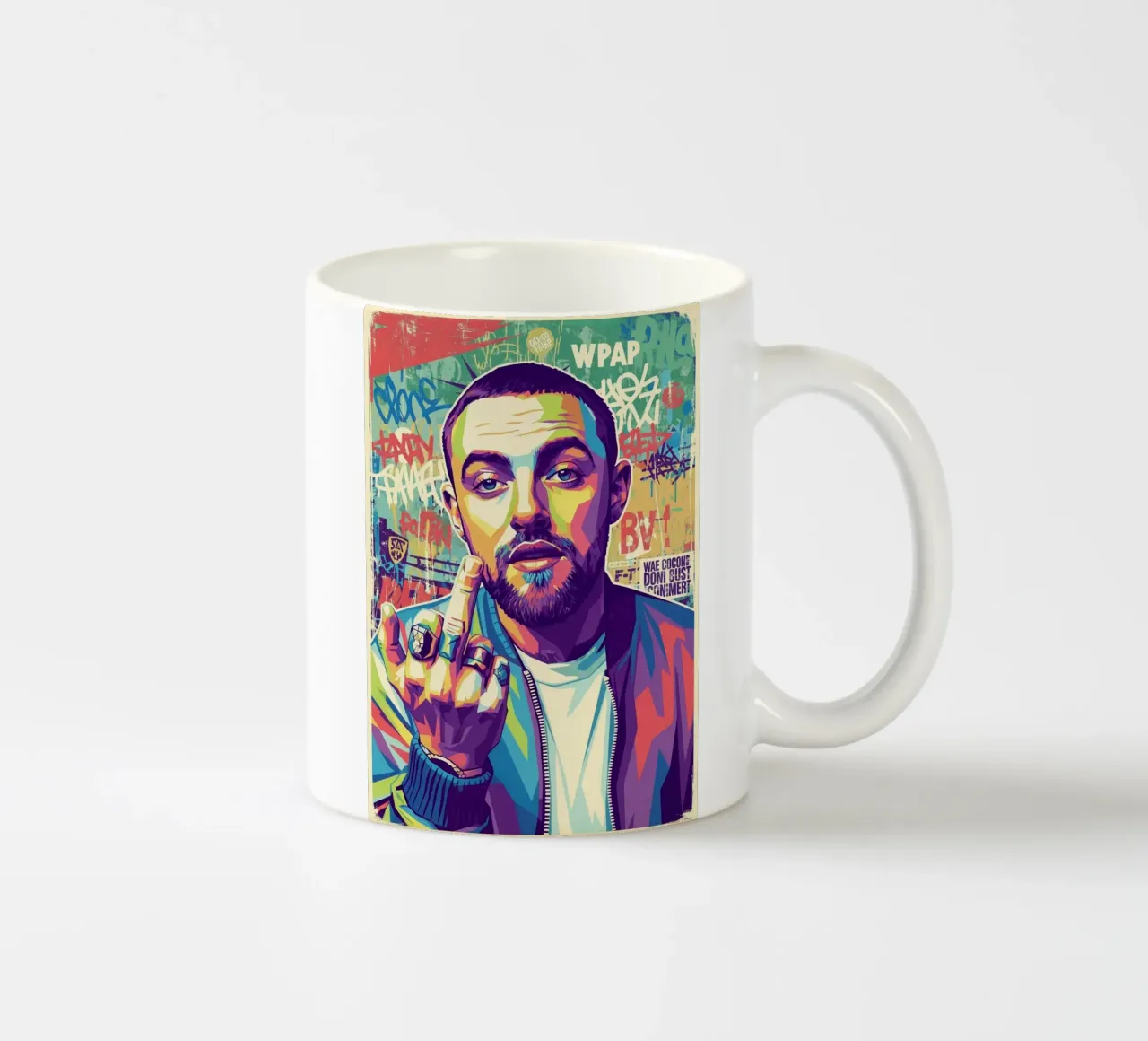 Mac Miller dedo corazón taza de cerámica de Hantamrata