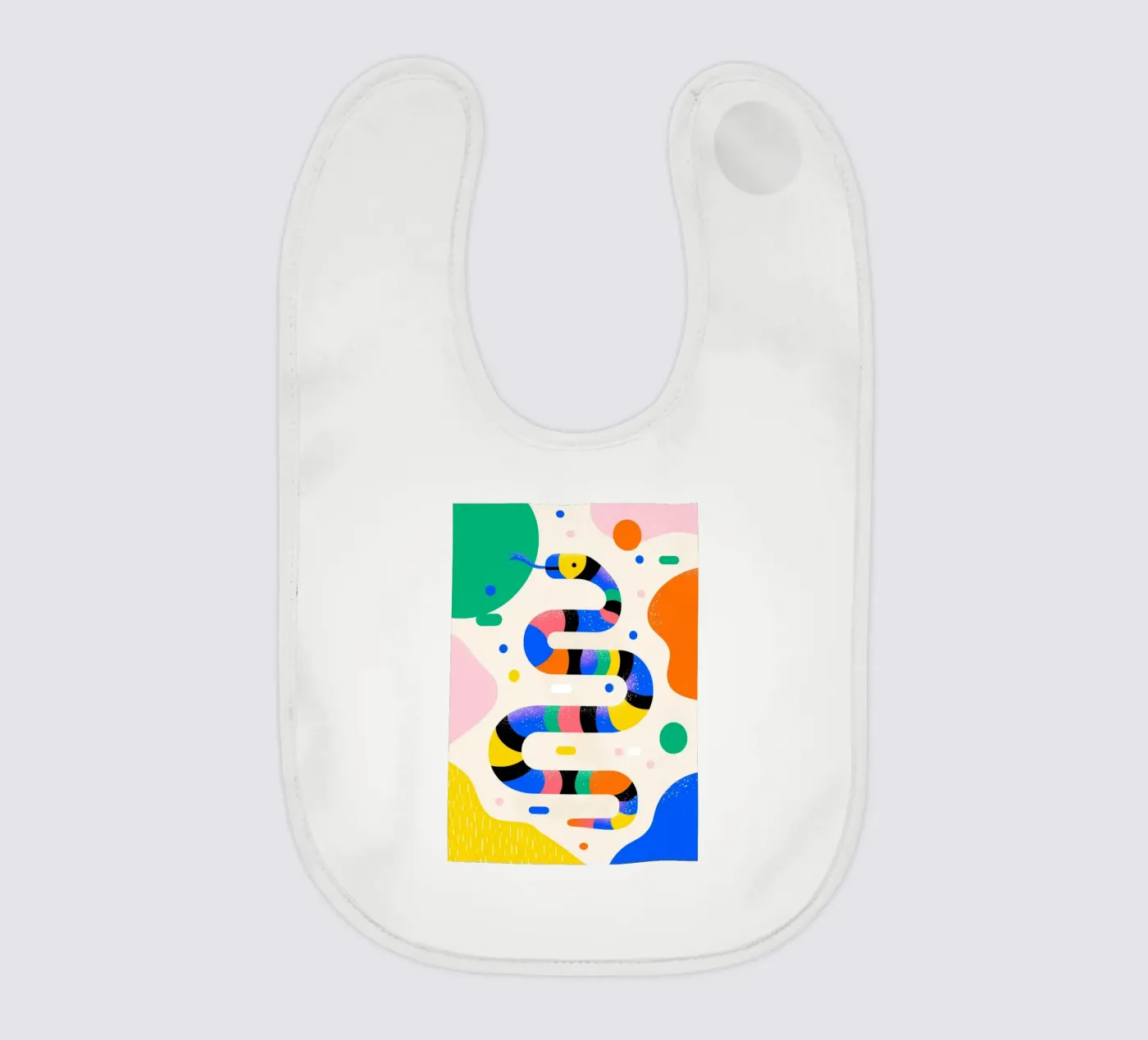 Rainbow Snake baby bib by Kiara