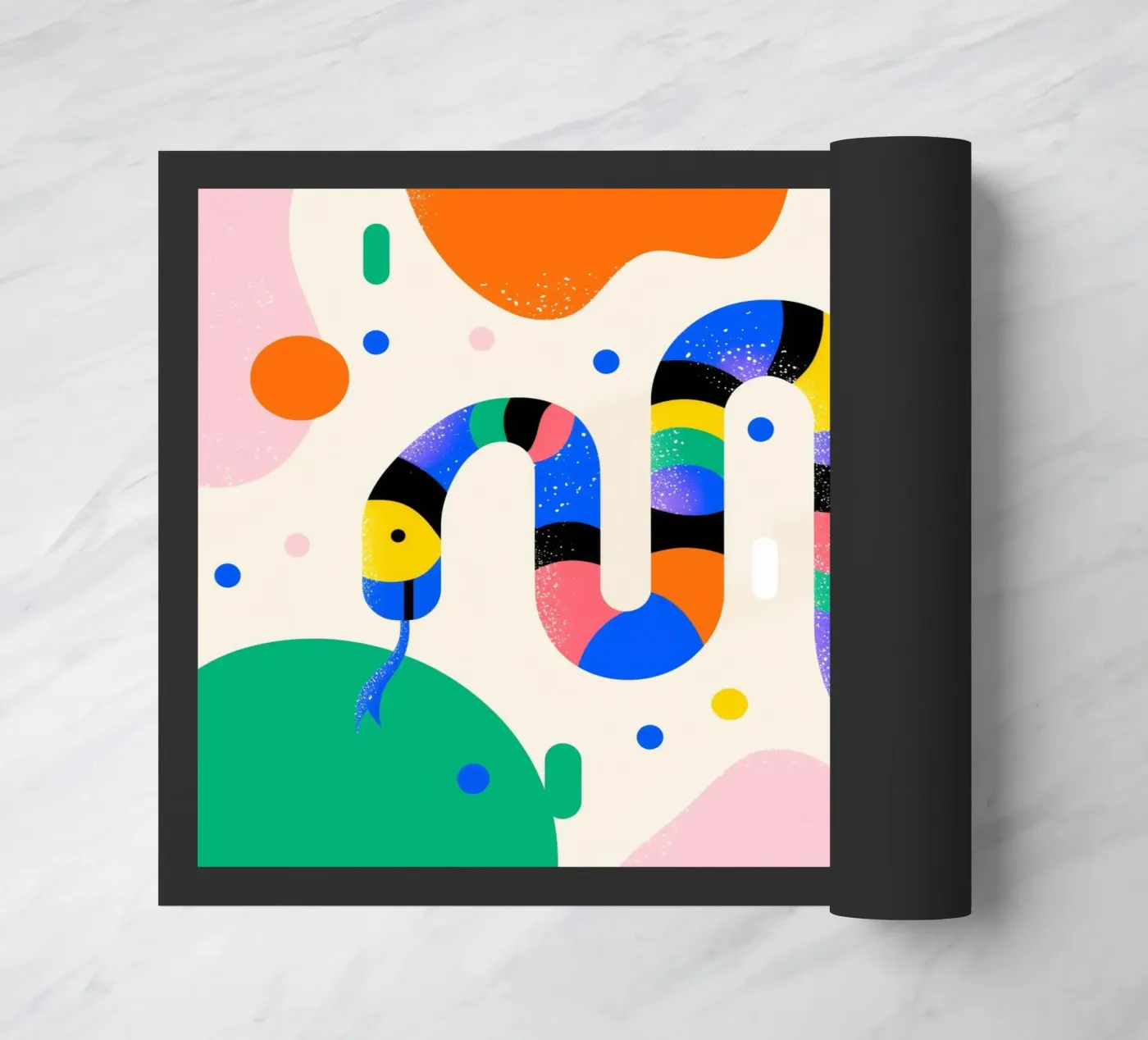 Rainbow Snake doormat by Kiara
