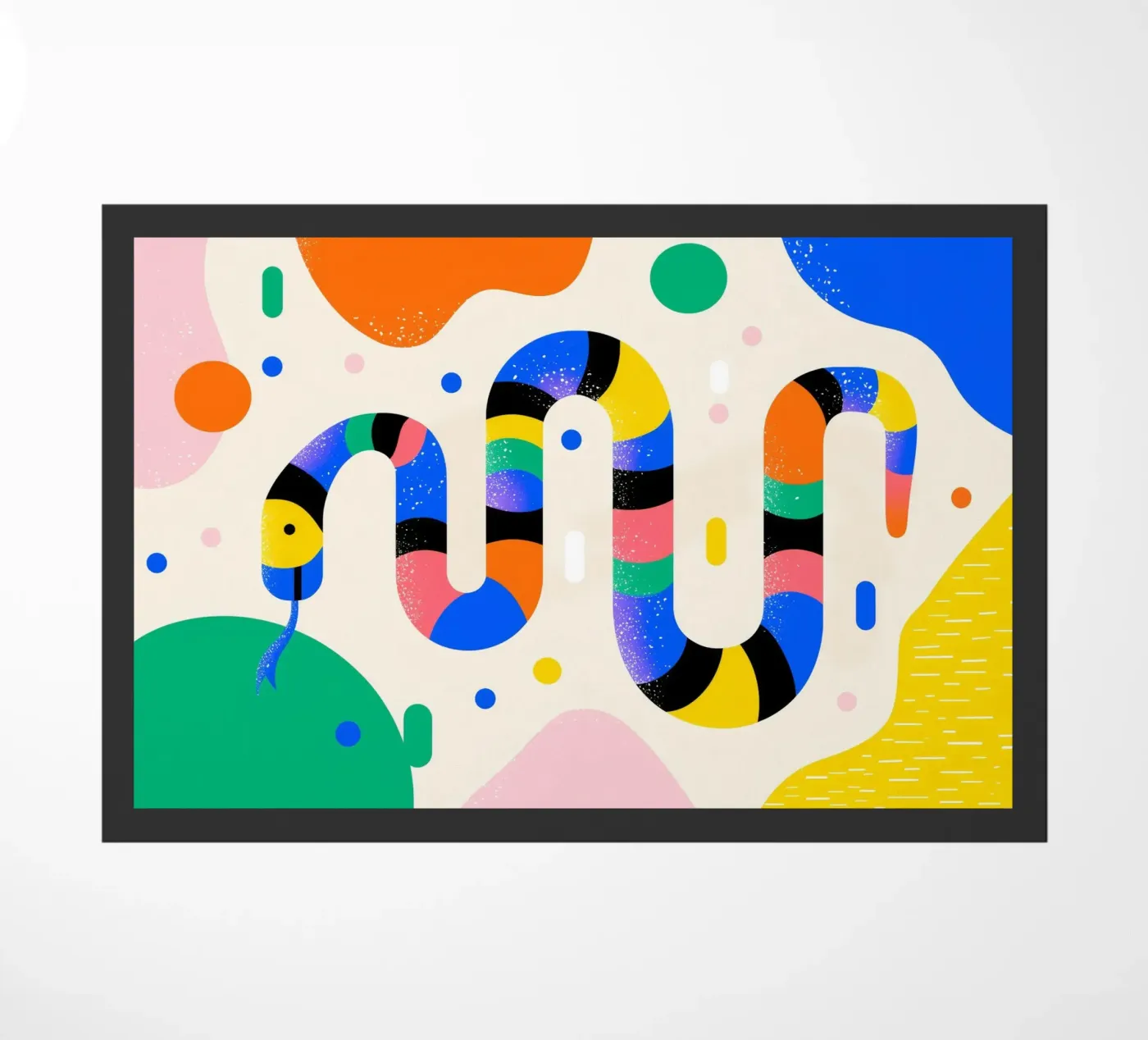 Rainbow Snake doormat by Kiara