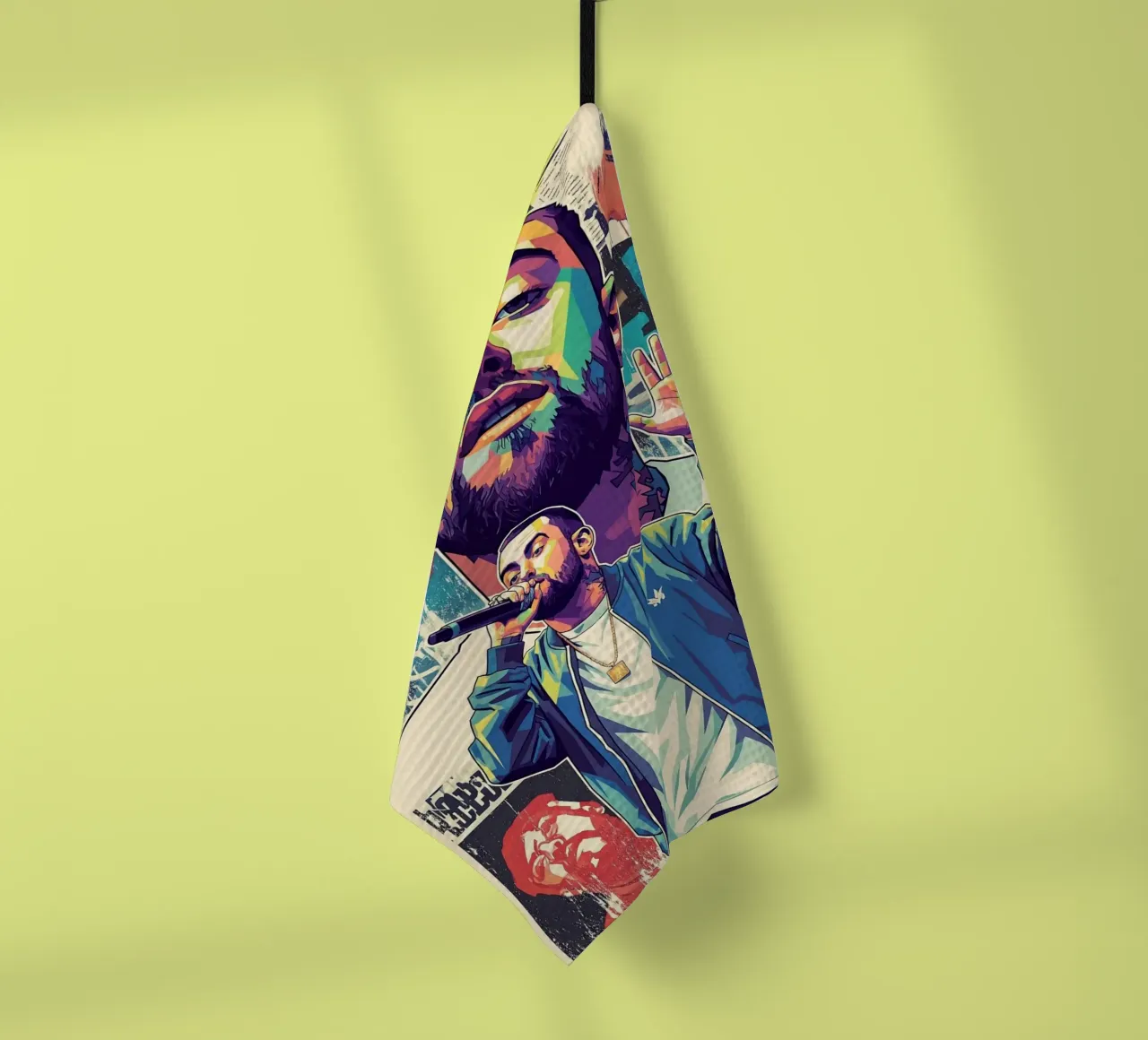 Mac Miller color pop art torchon de Hantamrata