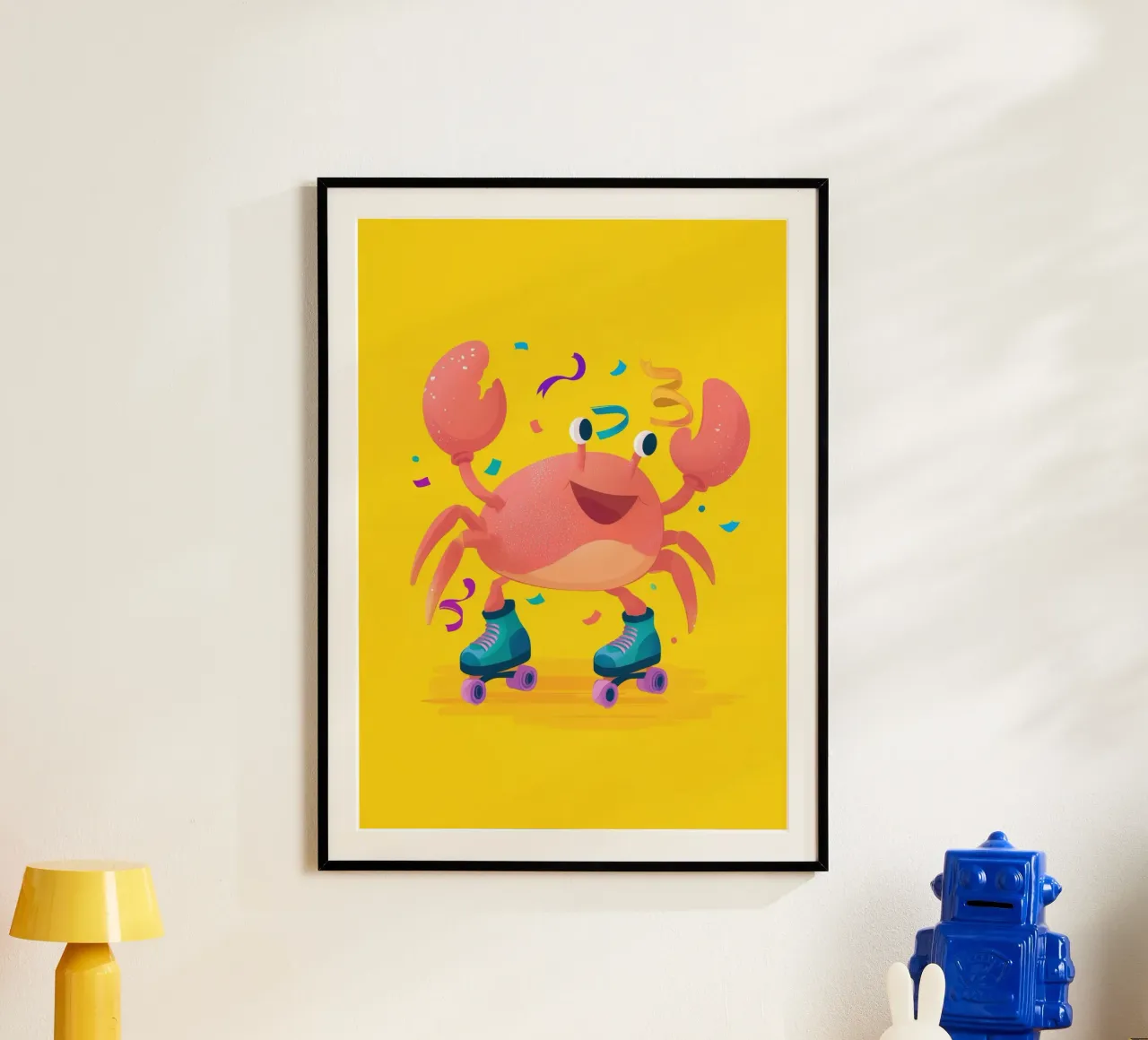 Roller Crab poster con telaio in alluminio da Kiara