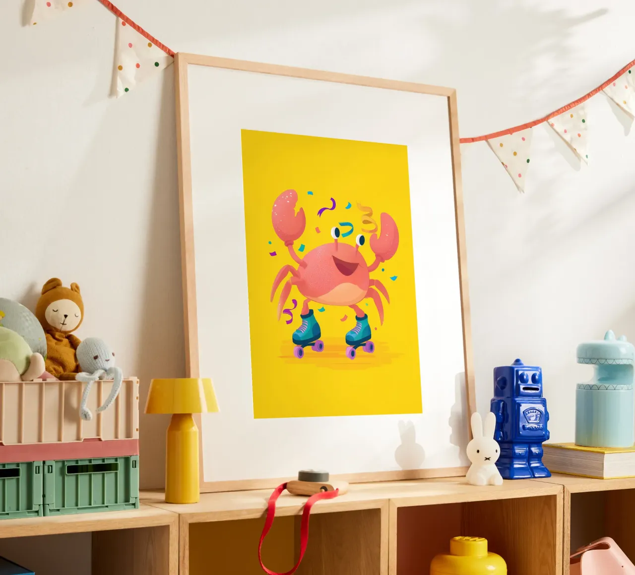 Roller Crab poster con telaio in alluminio da Kiara