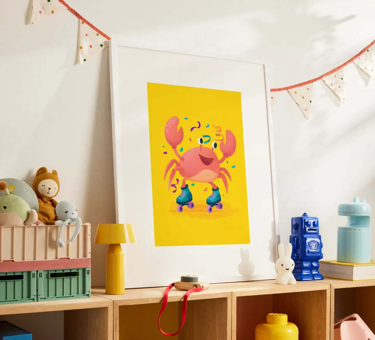 Roller Crab poster con telaio in alluminio da Kiara