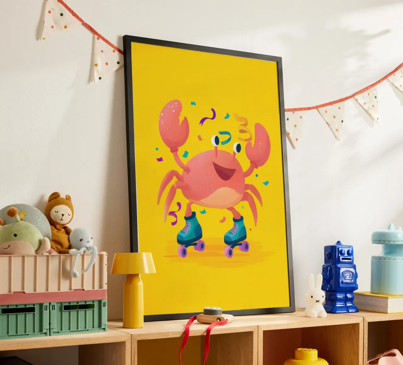 Roller Crab poster con telaio in alluminio da Kiara