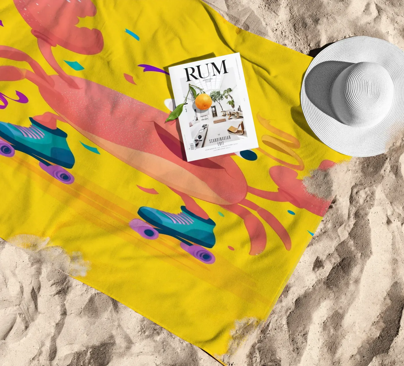 Roller Crab strandhanddoek van Kiara