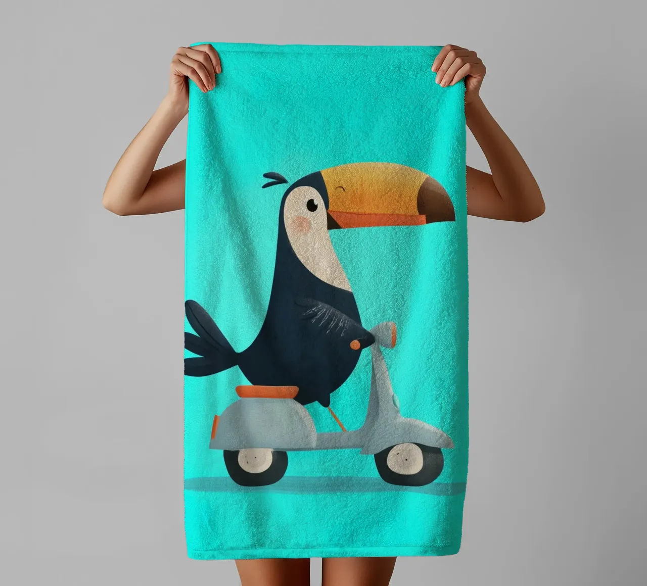 Scooter Toucan asciugamano da bagno da Kiara