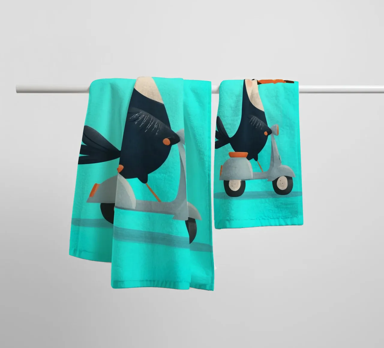 Scooter Toucan asciugamano da bagno da Kiara
