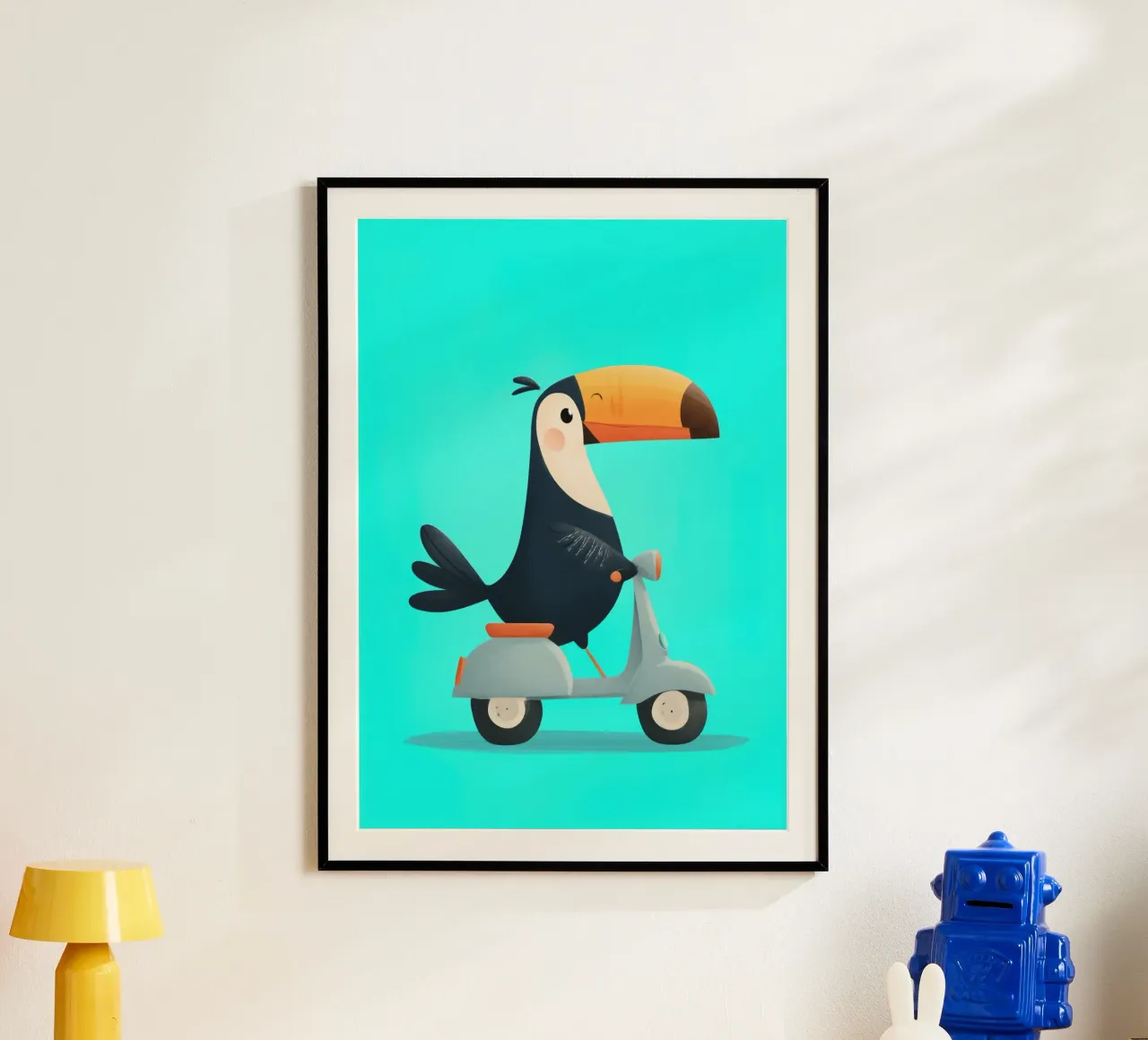 Scooter Toucan poster con telaio in plastica da Kiara