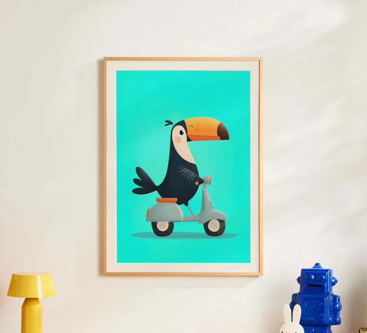 Scooter Toucan poster con telaio in plastica da Kiara