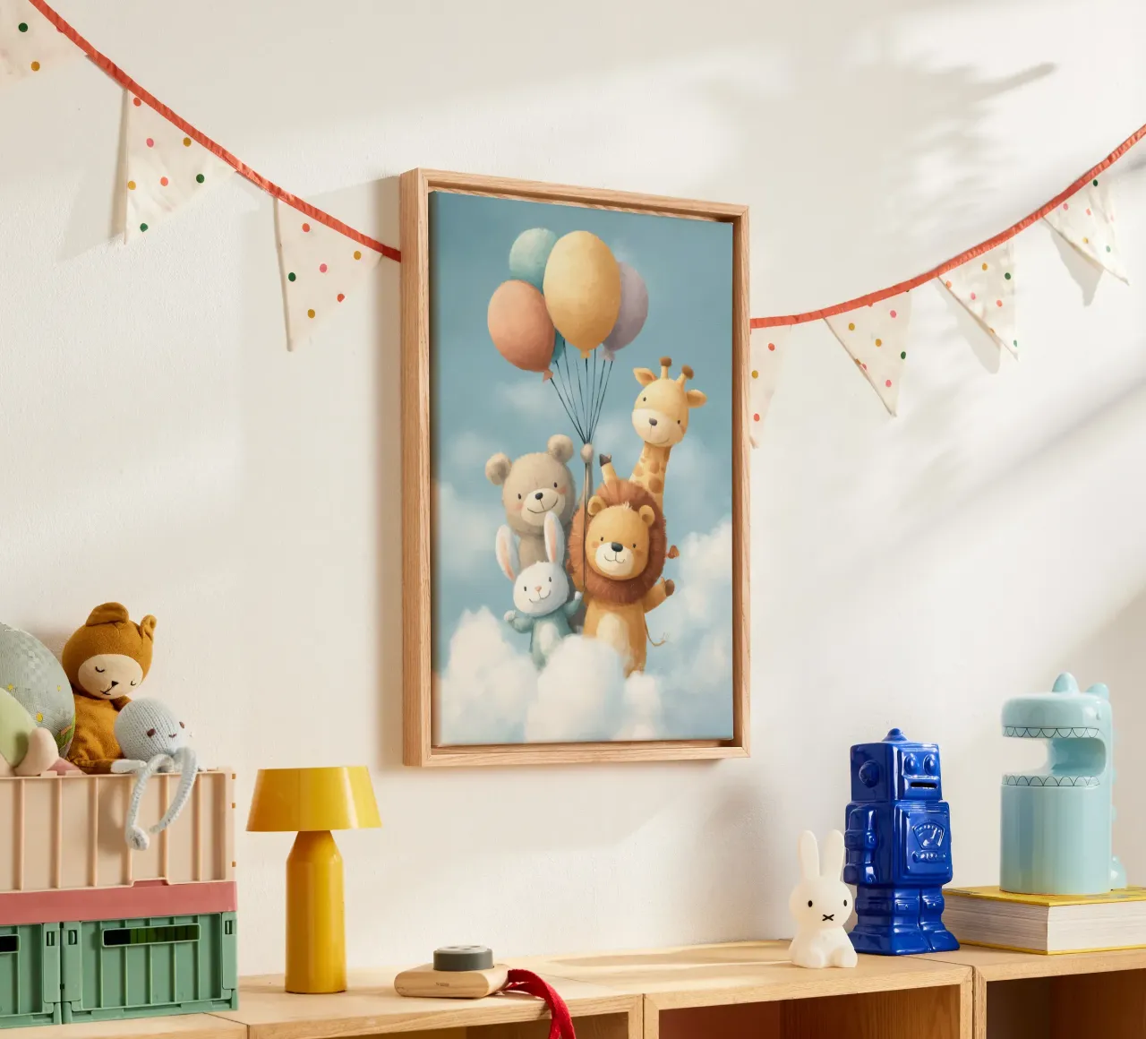 Sky Friends Adventure tela con Cornice a cassetta da Kiara