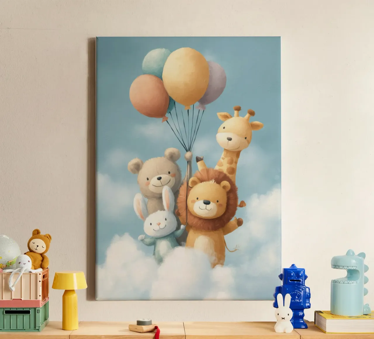 Sky Friends Adventure tela con Cornice a cassetta da Kiara