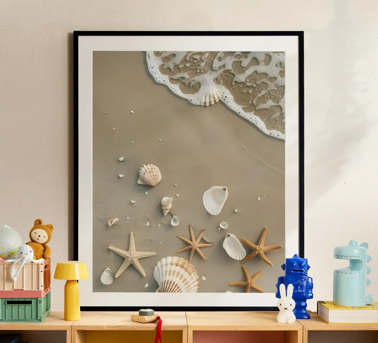 Conchiglie di mare poster con telaio in alluminio da luxi&lace