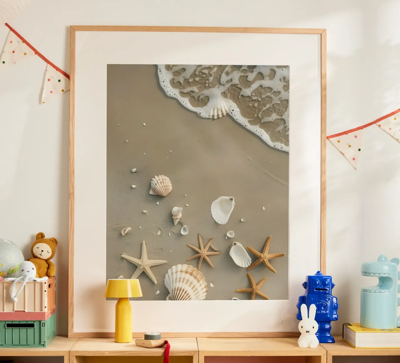 Conchiglie di mare poster con telaio in alluminio da luxi&lace