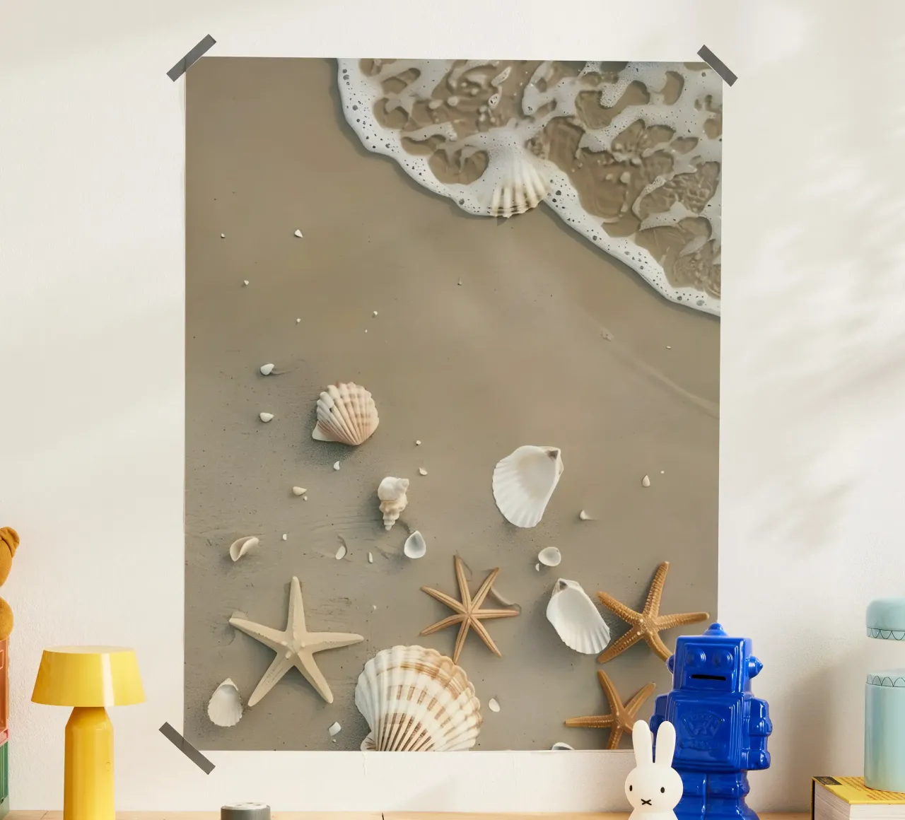 Conchiglie di mare poster con telaio in alluminio da luxi&lace
