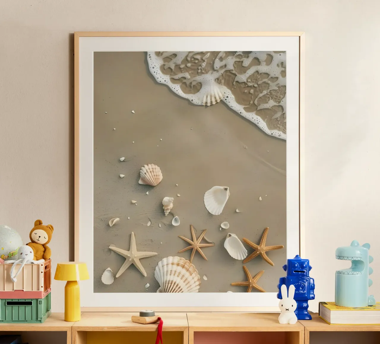 Conchiglie di mare poster con telaio in alluminio da luxi&lace