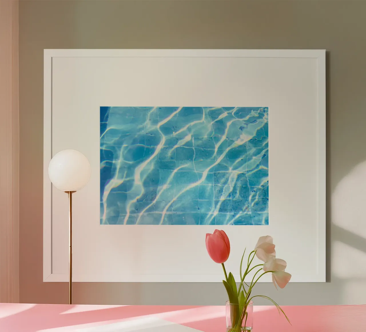 Piscina #9 - Dittico B poster con telaio in alluminio da rafael campezato