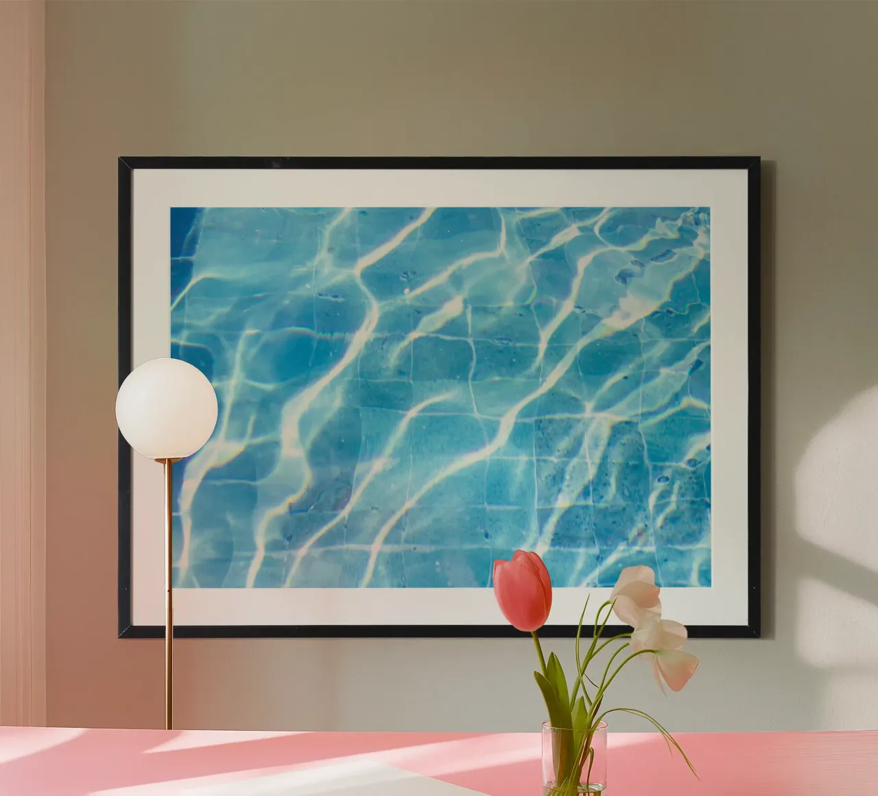 Piscina #9 - Dittico B poster con telaio in alluminio da rafael campezato