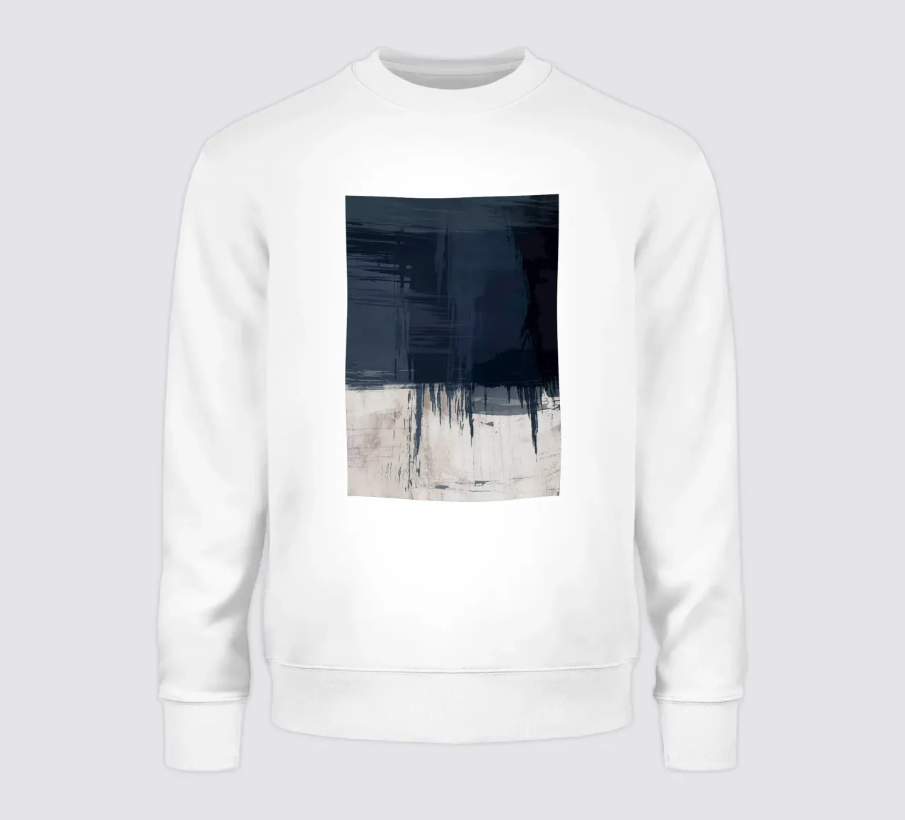Surfaces 16 | Slate Gray, Indigo & Neutral | Abstract Sweatshirt von sabidussi