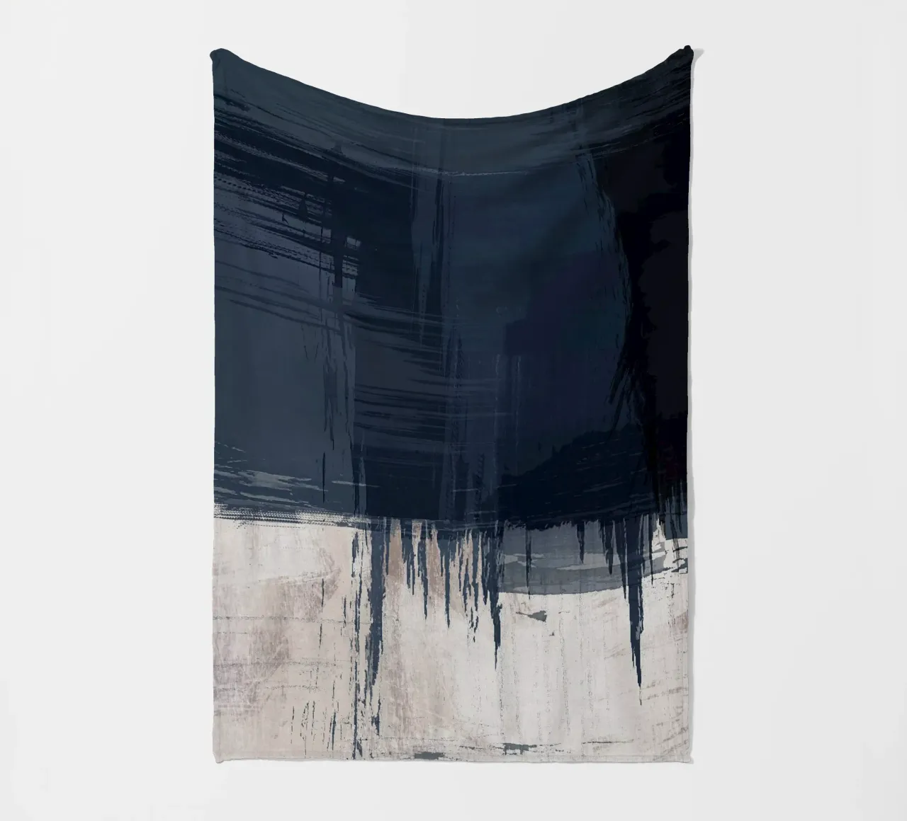 Surfaces 16 | Slate Gray, Indigo & Neutral | Abstract coperta in pile da sabidussi
