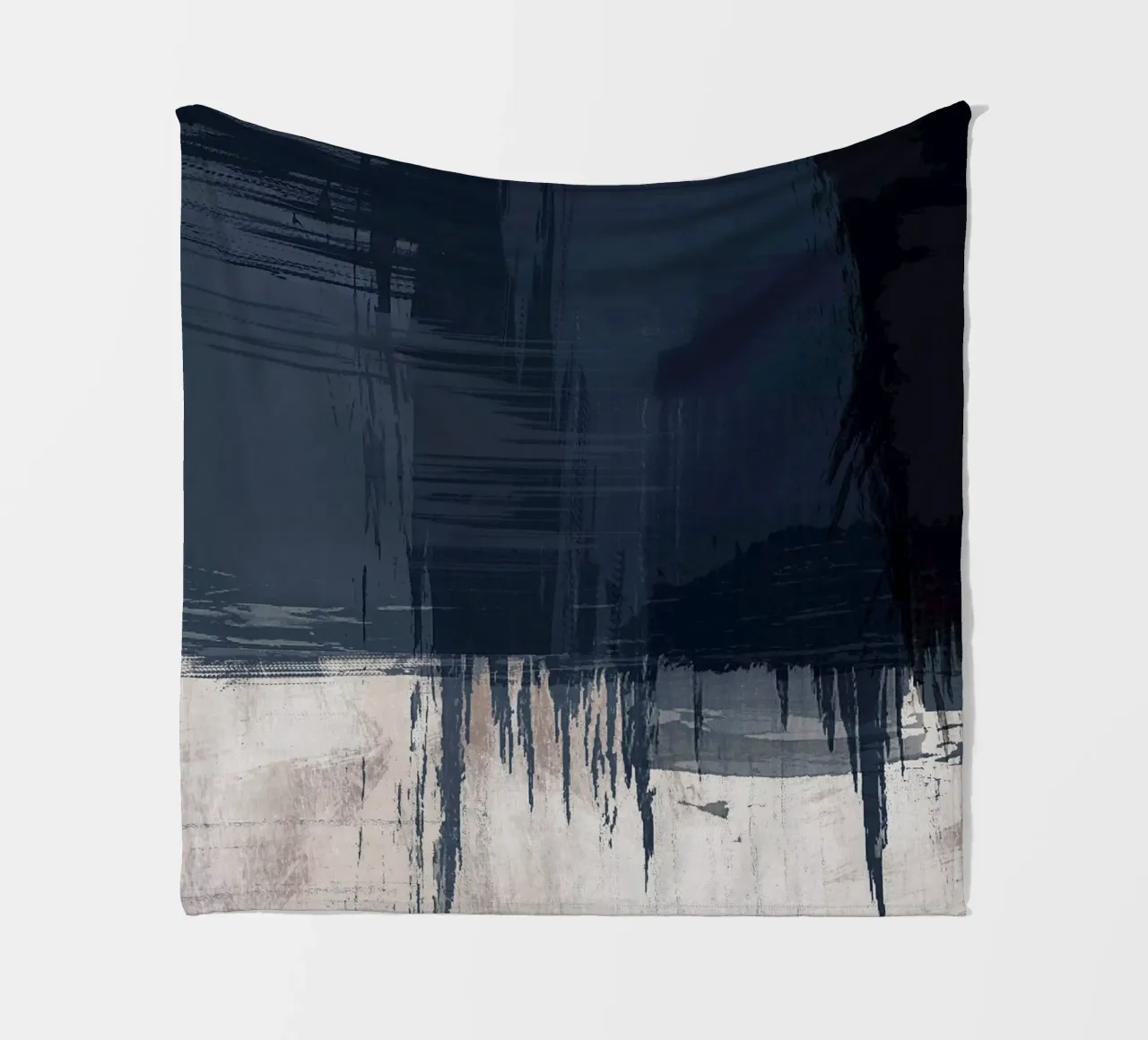 Surfaces 16 | Slate Gray, Indigo & Neutral | Abstract coperta in pile da sabidussi