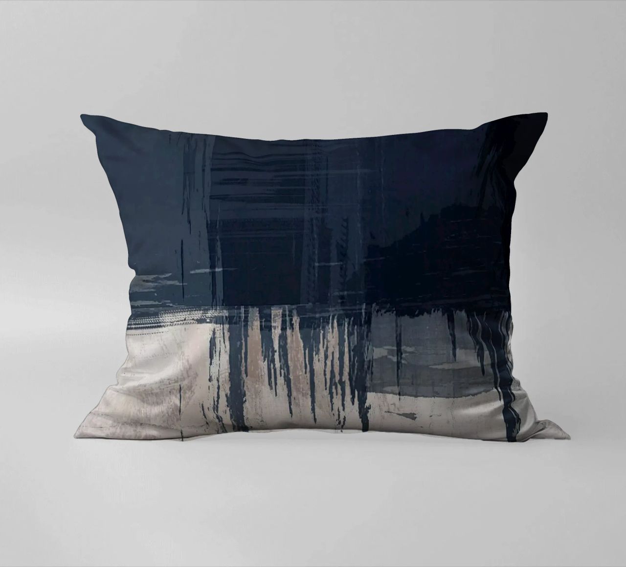 Surfaces 16 | Slate Gray, Indigo & Neutral | Abstract cuscino da sabidussi