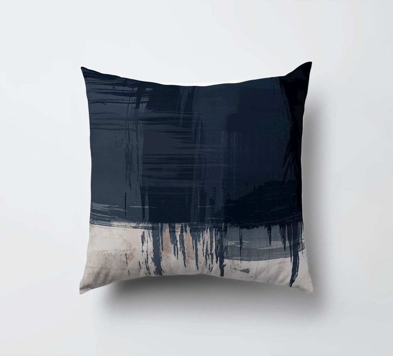 Surfaces 16 | Slate Gray, Indigo & Neutral | Abstract cuscino da sabidussi