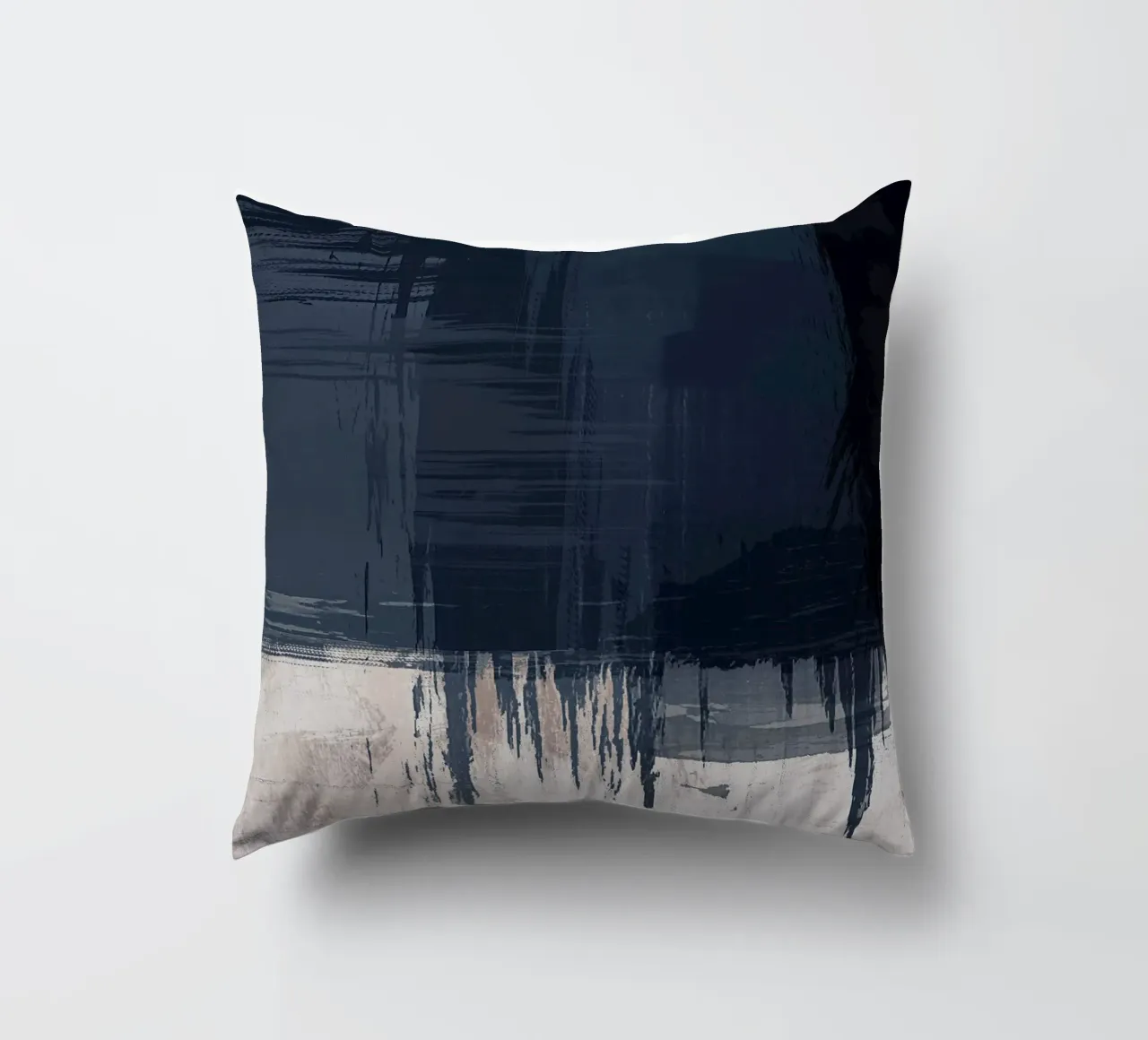 Surfaces 16 | Slate Gray, Indigo & Neutral | Abstract cojín de sabidussi