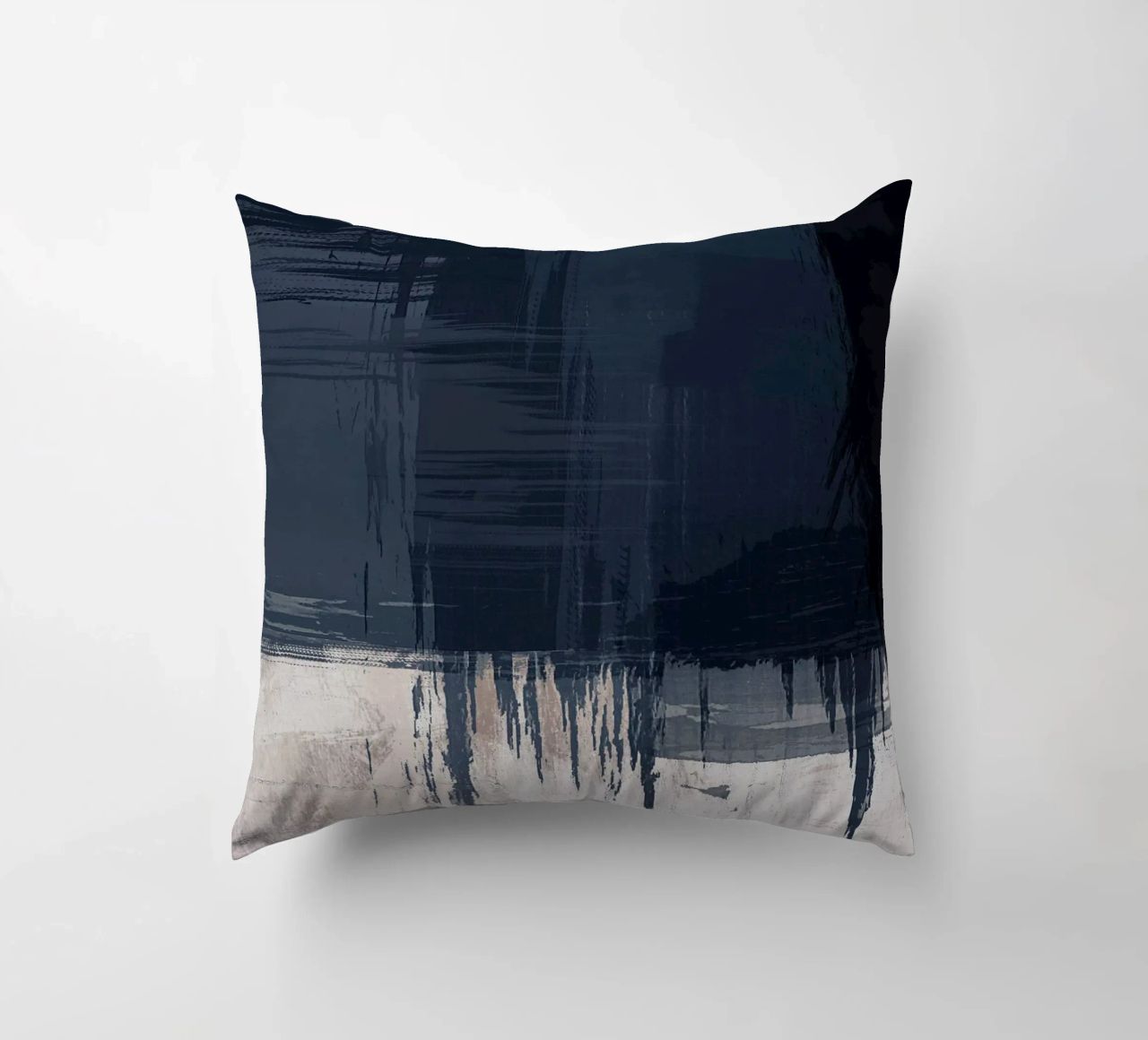 Surfaces 16 | Slate Gray, Indigo & Neutral | Abstract cuscino da sabidussi