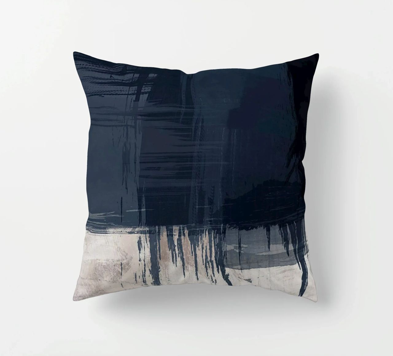 Surfaces 16 | Slate Gray, Indigo & Neutral | Abstract cuscino da sabidussi