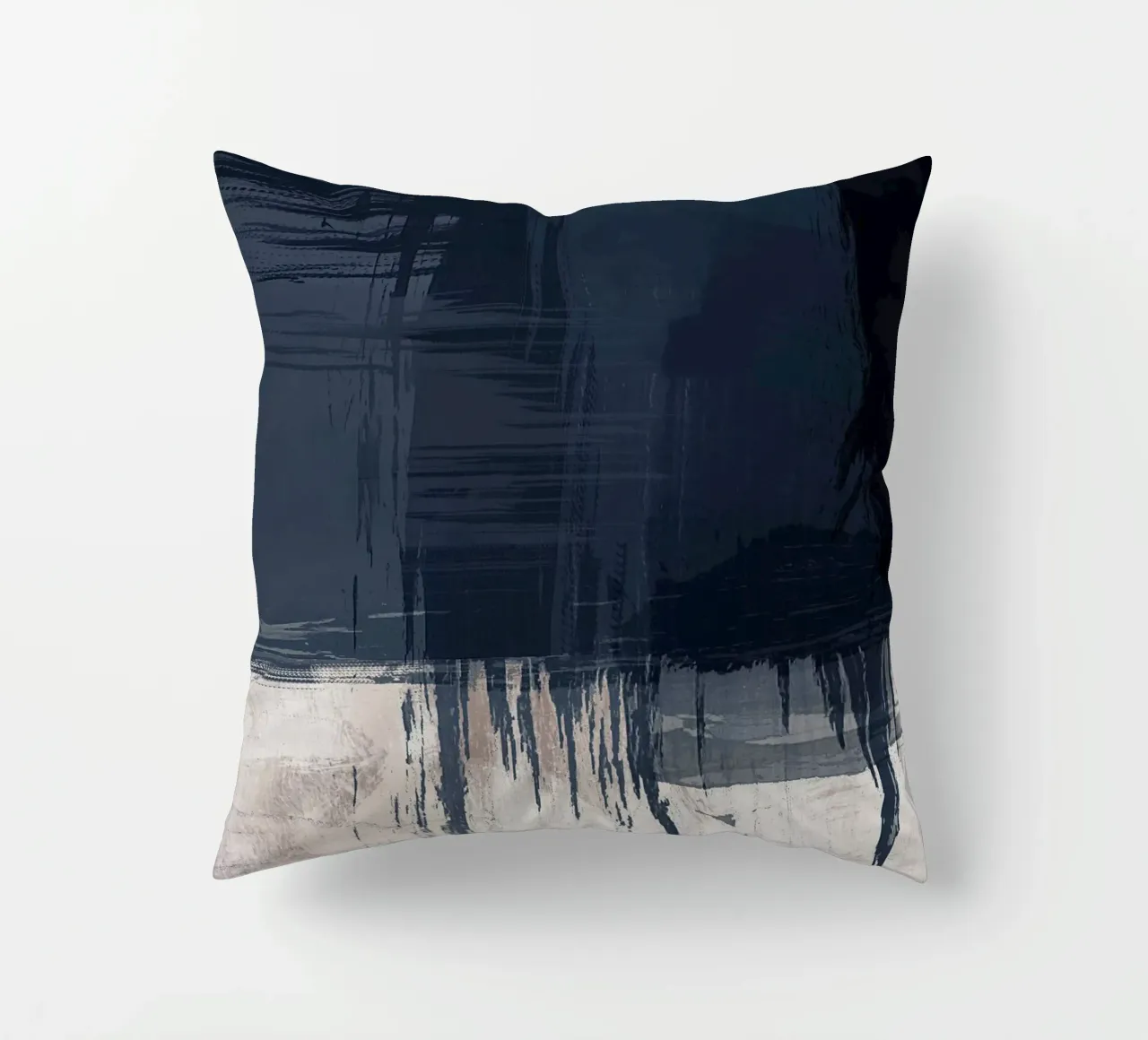 Surfaces 16 | Slate Gray, Indigo & Neutral | Abstract cojín de sabidussi