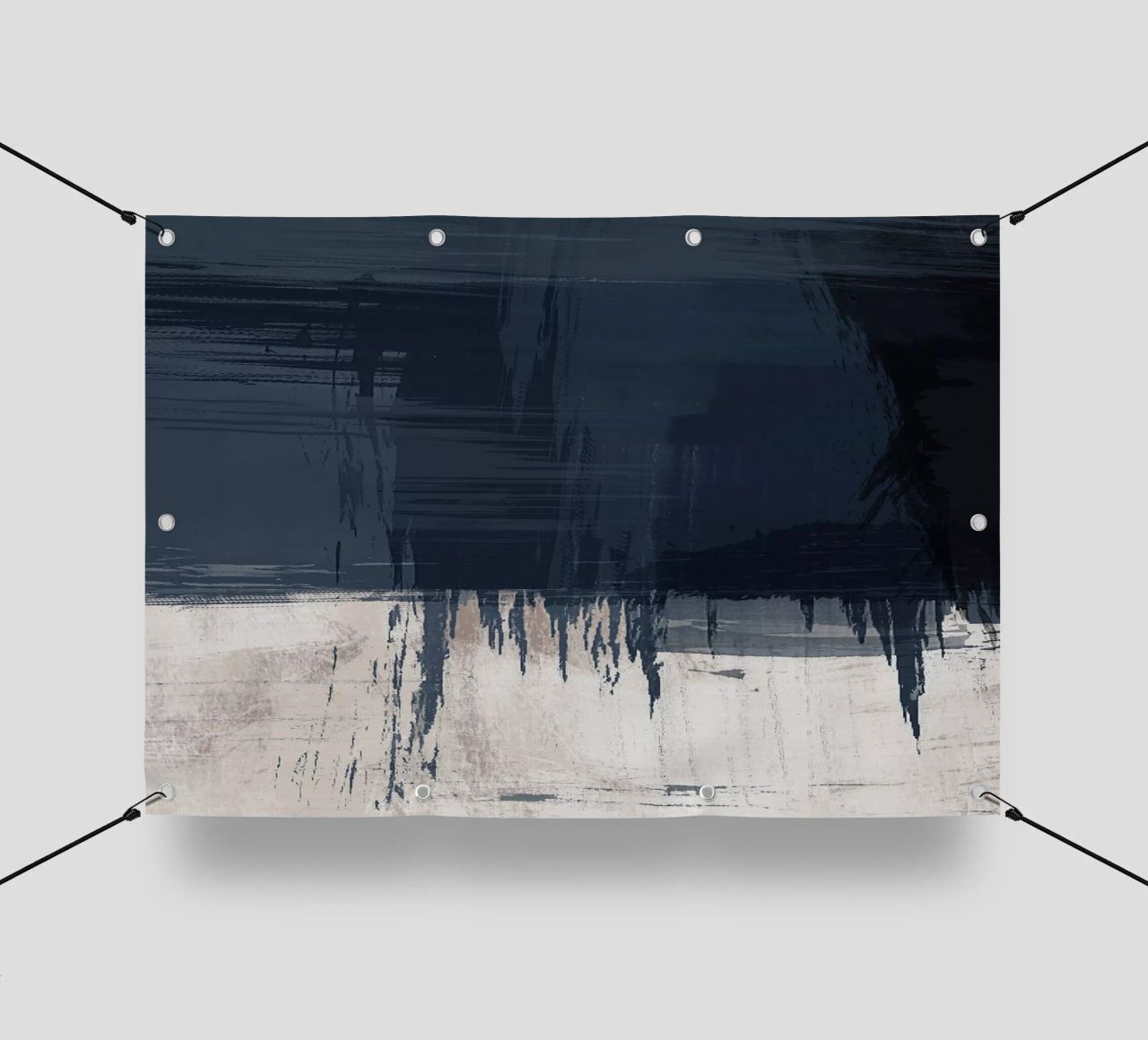 Surfaces 16 | Slate Gray, Indigo & Neutral | Abstract telo in pvc da sabidussi