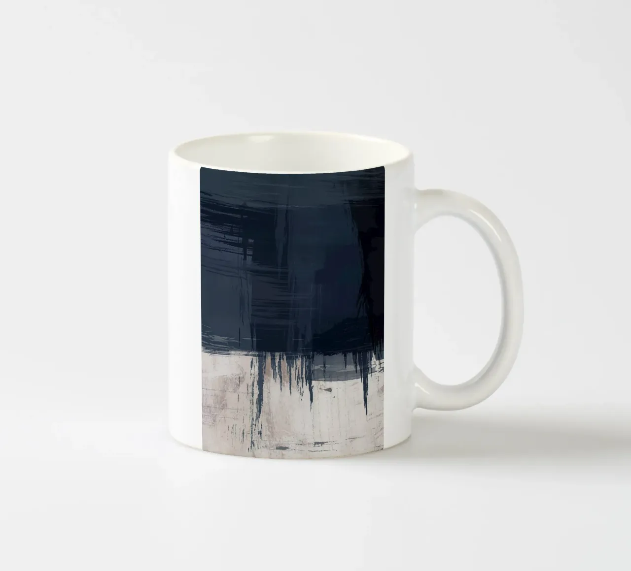 Surfaces 16 | Slate Gray, Indigo & Neutral | Abstract Keramik Tasse von sabidussi
