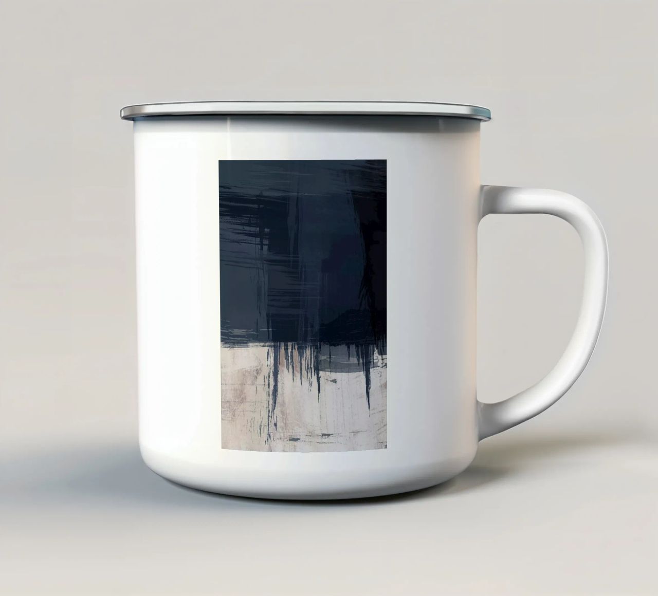 Surfaces 16 | Slate Gray, Indigo & Neutral | Abstract tazza in smalto da sabidussi