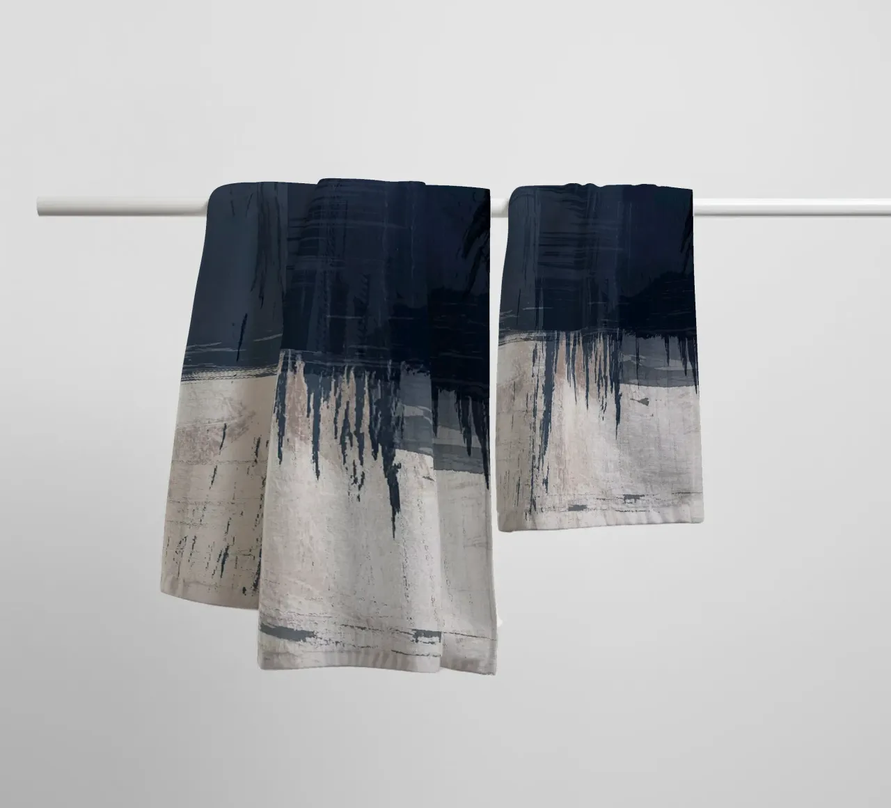 Surfaces 16 | Slate Gray, Indigo & Neutral | Abstract asciugamano da bagno da sabidussi