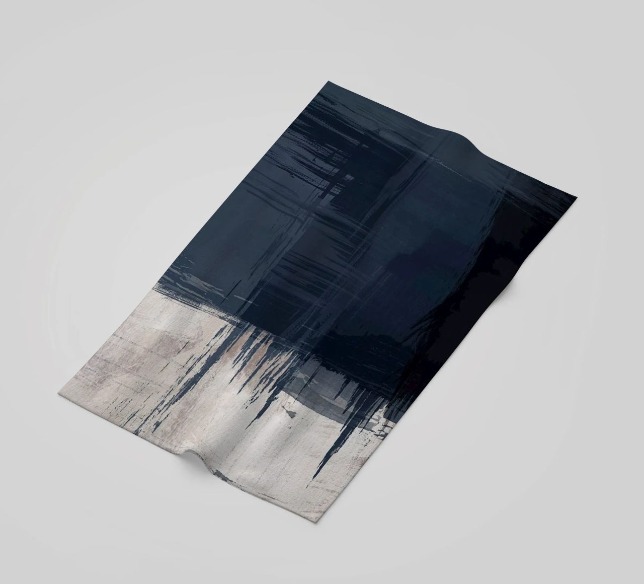 Surfaces 16 | Slate Gray, Indigo & Neutral | Abstract telo mare da sabidussi