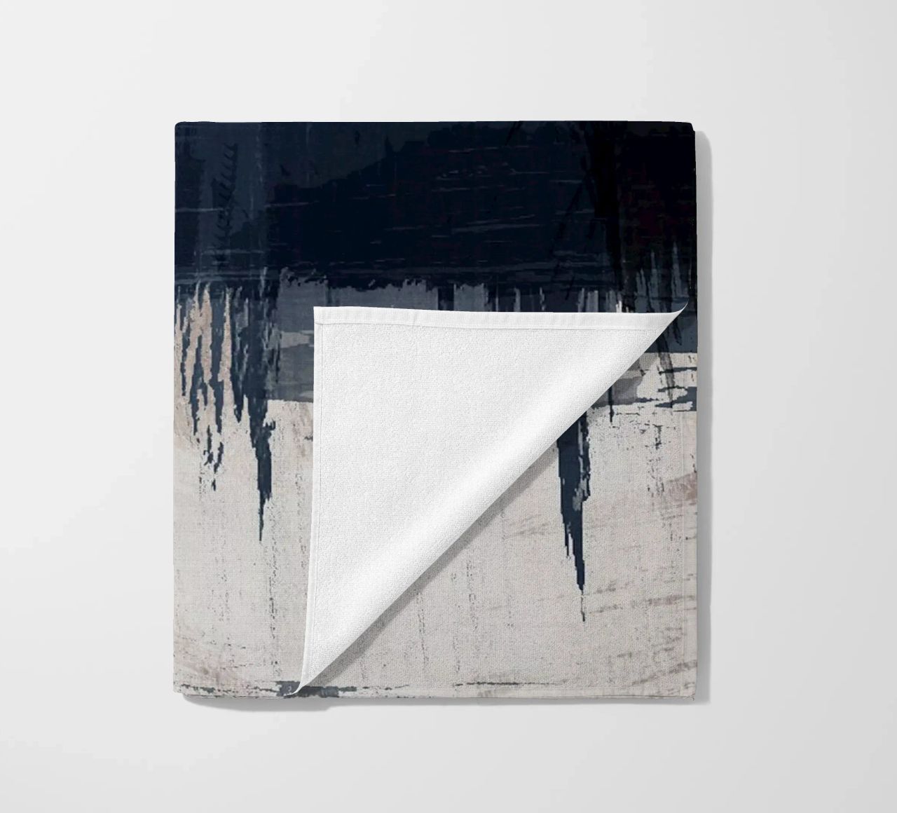 Surfaces 16 | Slate Gray, Indigo & Neutral | Abstract telo mare da sabidussi