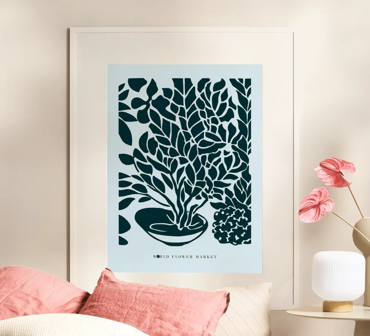 Mercato mondiale dei fiori poster da Liam Johnson